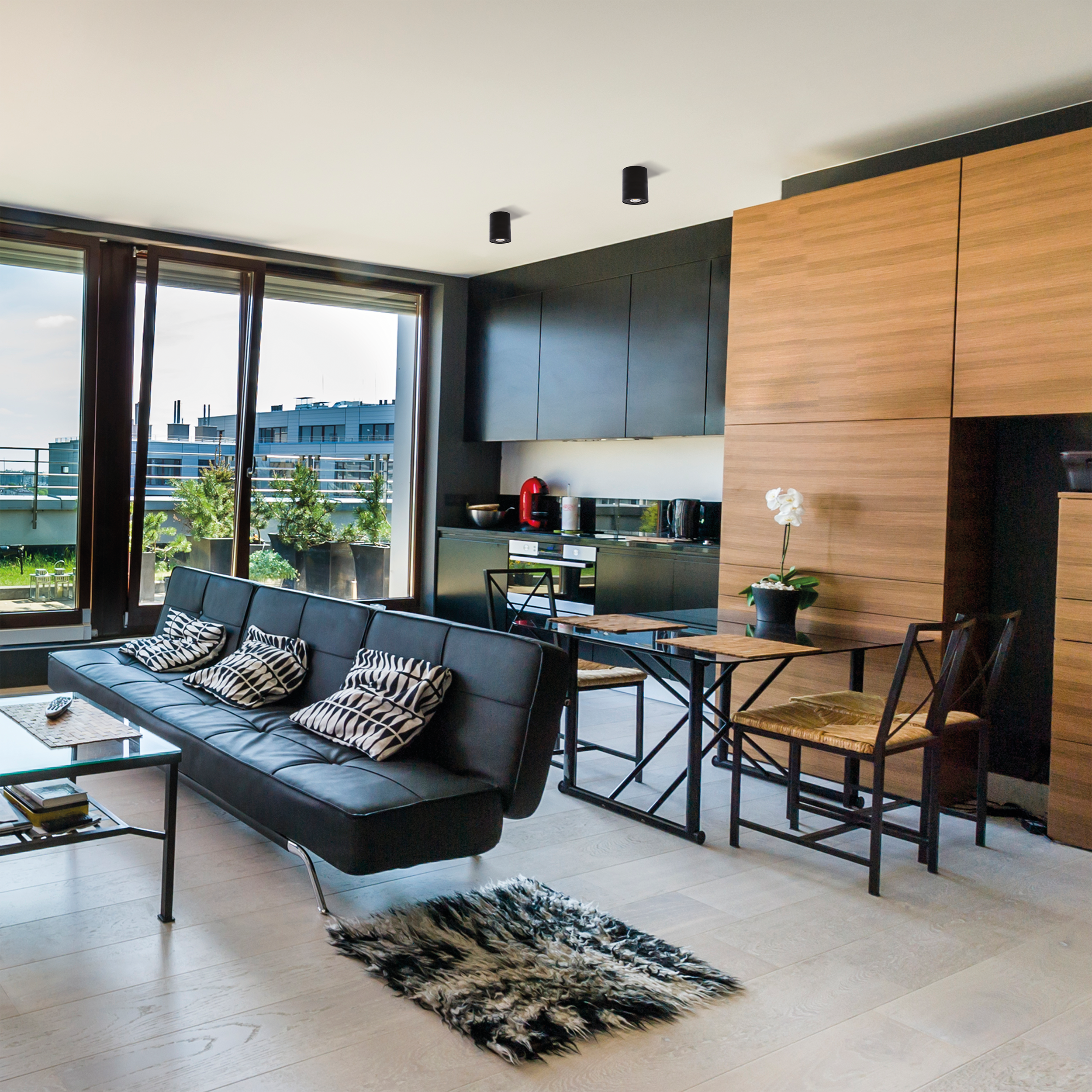 Oprawa natynkowa Bord XS czarna GU10 Kanlux - 2