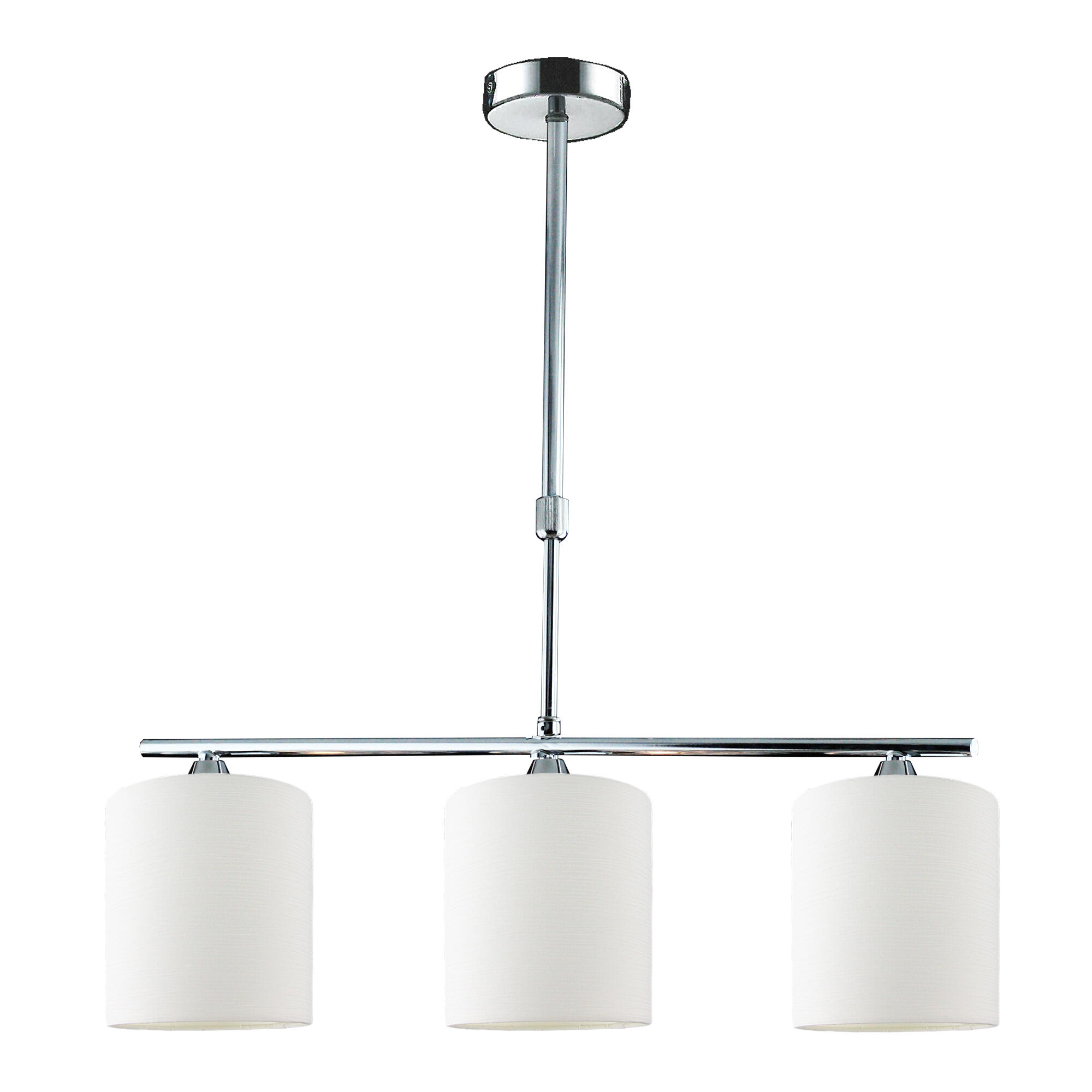 Lámpara de techo lía en color blanco y cromo de 3 luces