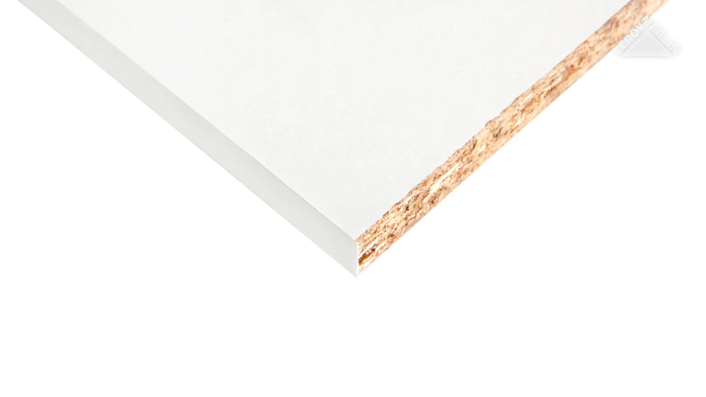 Pack de 2 tableros aglomerados con 2 cantos blanco de 59,5x244x1,6 cm (anchoxaltoxgrosor) - 4