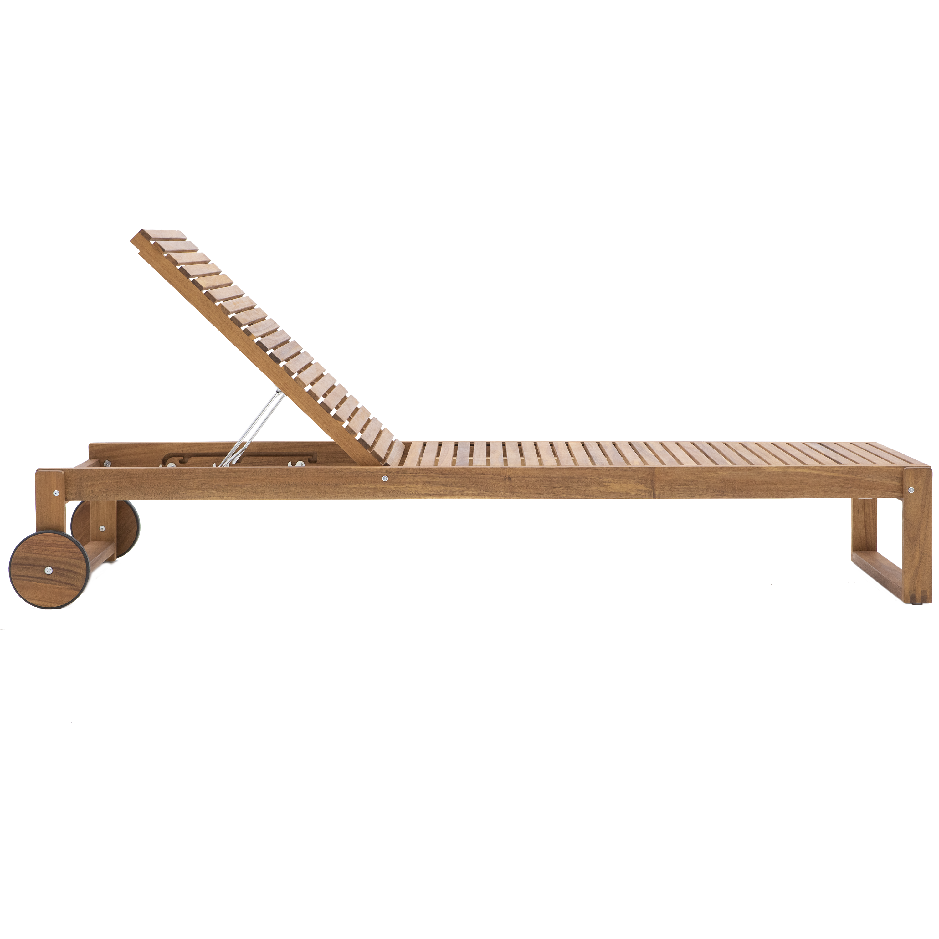 Tumbona de jardín naterial solaris ii de acacia 71 x 30 x 196.5 cm