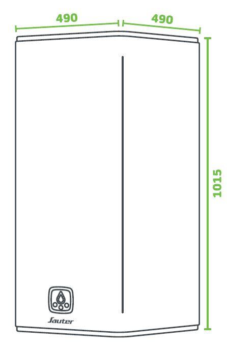 Chauffe-eau électrique plat vertical SAUTER Guelma connecté 120L blanc - 4