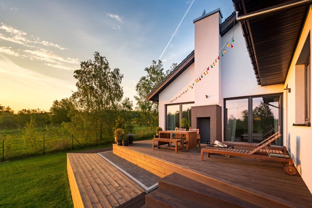 Lame terrasse bois en pin marron KUHMO 2, L.240 x l.14.5 cm x Ep.27mm