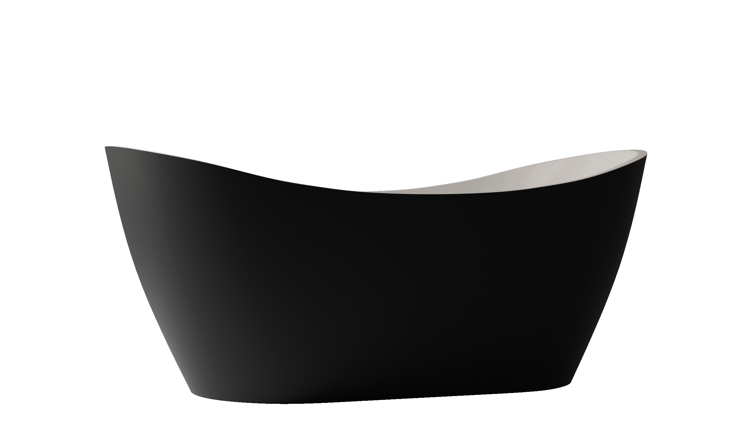 Bañera isla OBATH Nao negro 150x73 cm - 2