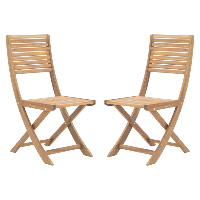 Lot de 2 chaises Solaris II en acacia miel NATERIAL
