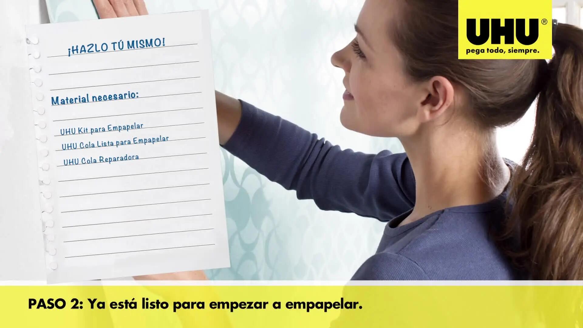 Cola lista para papel pintado vinilico UHU cubeta 1 L - 3