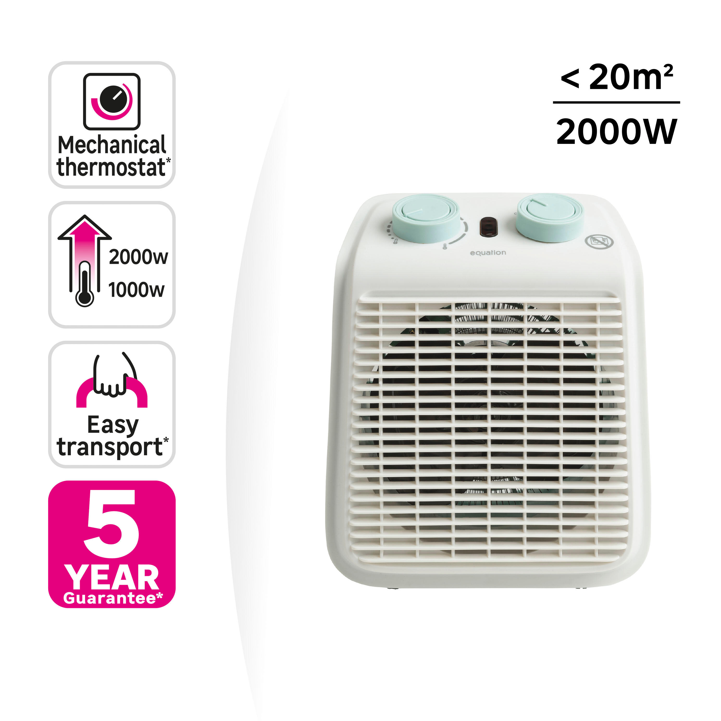 Radiateur soufflant électrique 2000 W Five EQUATION - 4