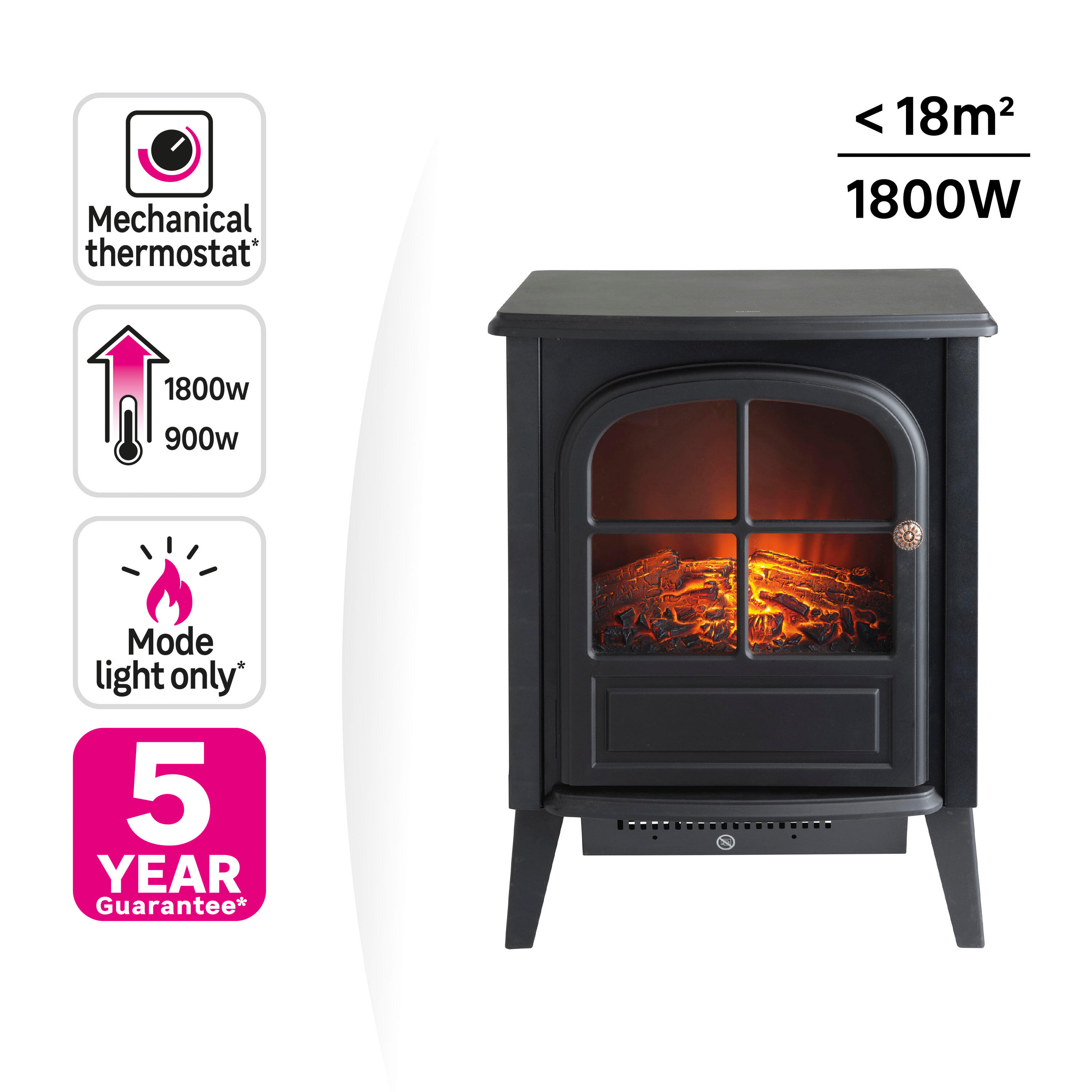 Chimenea eléctrica EQUATION Flux 4 2000 w - 11