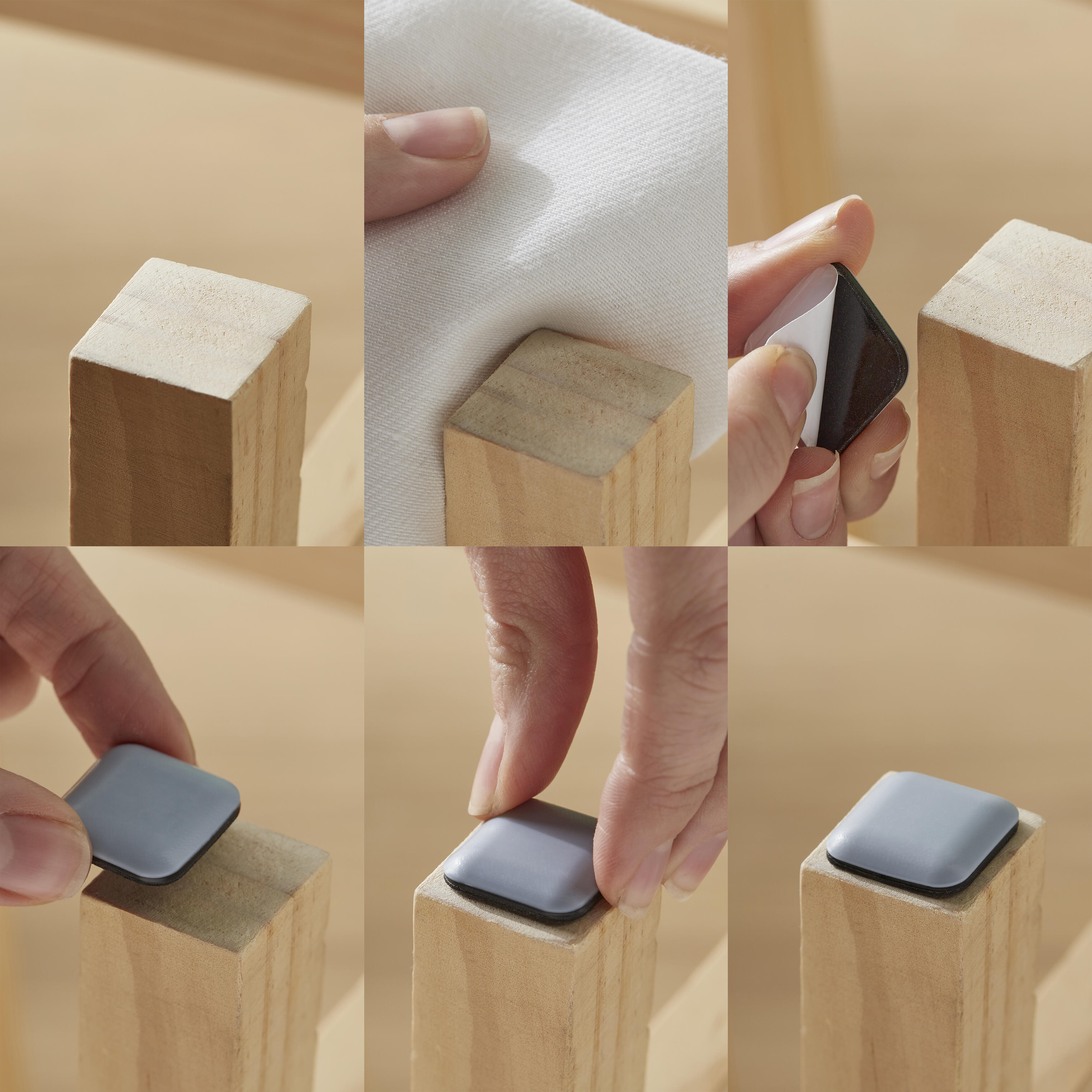 4 patins de pied de meuble en polytétrafluoroéthylène (ptfe teflon) adhésif STAN - 4