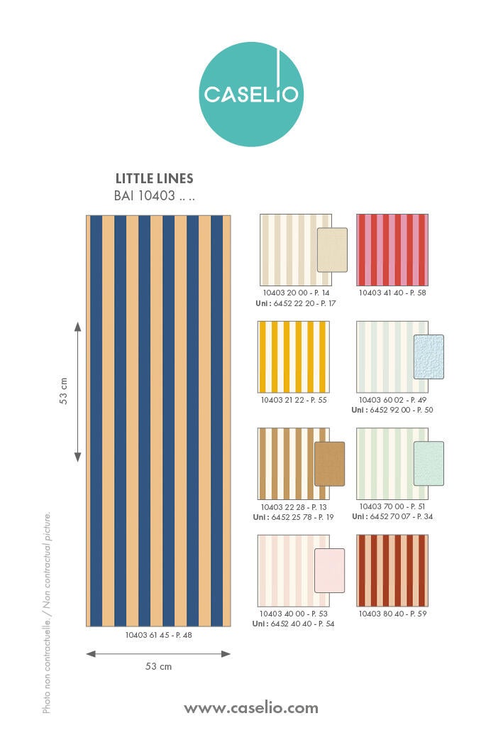 Papier peint intissé Basics little lines jaune - 4