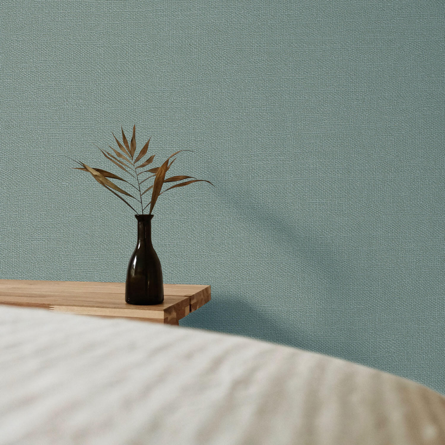 Papier peint intissé Textile nacré INSPIRE vert rivage - 2