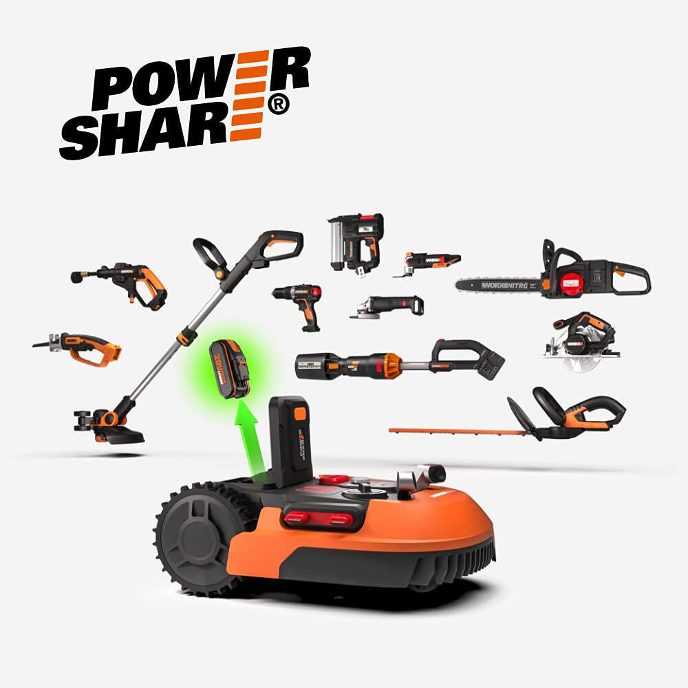 Robot tondeuse connecté WORX LANDROID PLUS - Jusqu'à 500m² - WR165E - 12