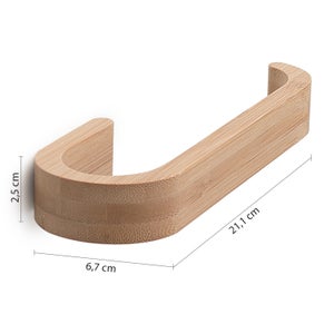 Portasciugamani In Legno Senza Foratura Asta Per - Foto 4