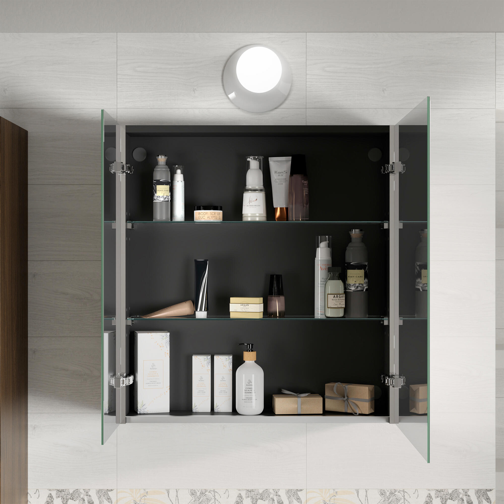 Lavabo a incasso rettangolare vasca centrale Jnka L 81 x H 18 x P 46.5 cm in ceramica bianco lucido - 4