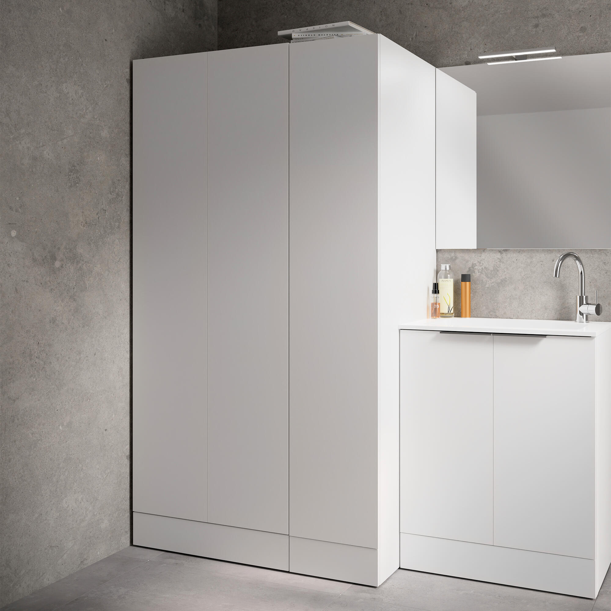 Mobile lavanderia Jnka 2 ante in truciolare bianco lucido P 45 x L 70 x H 89 cm - 5