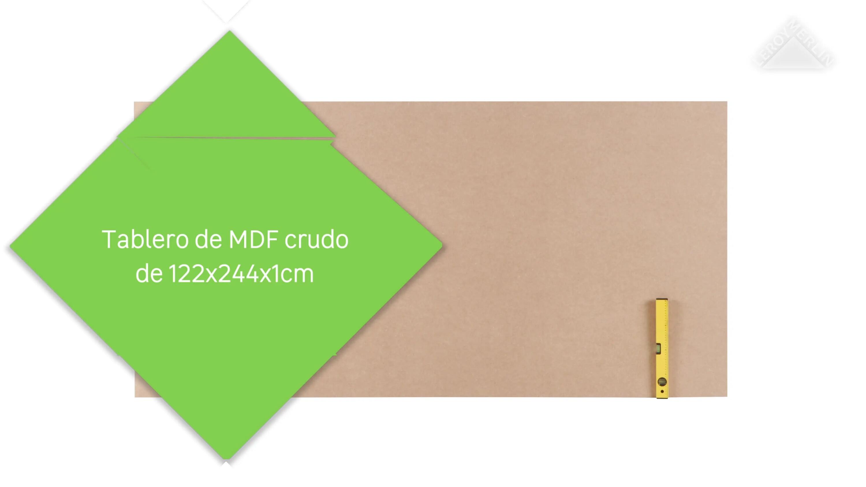 Tablero de MDF crudo de 122x244x1cm (anchoxaltoxgrosor) - 3