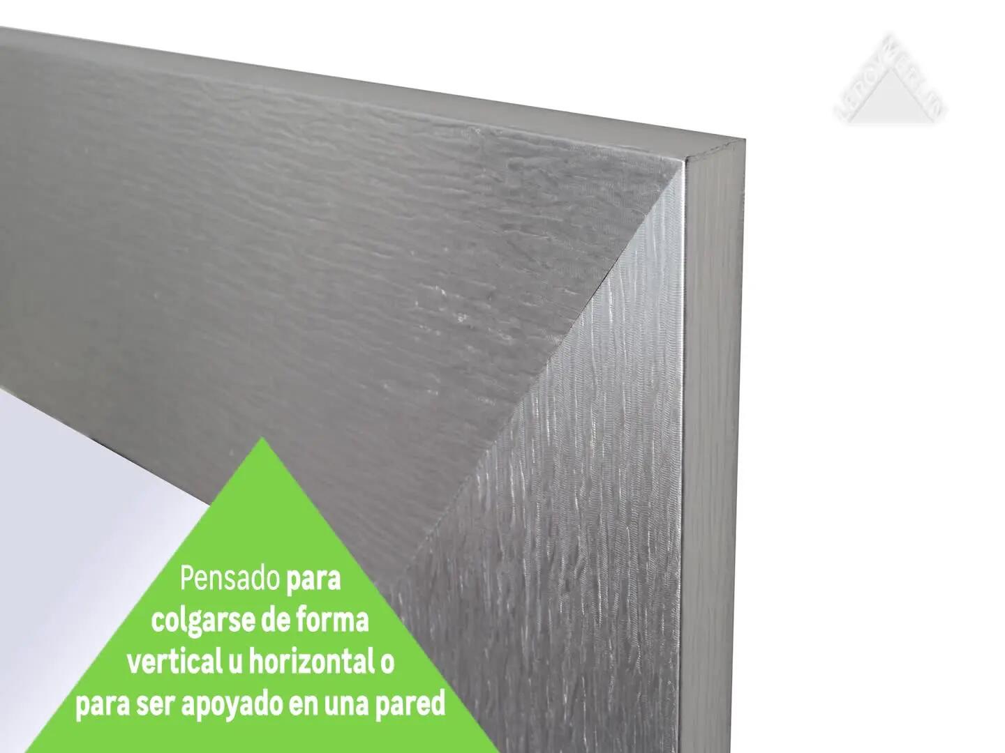 Espejo enmarcado con pie (suelo) rectangular Toscana madera plata brillante GAD GONZALEZ ARTE Y DECORACIÓN de 52x140 cm - 6