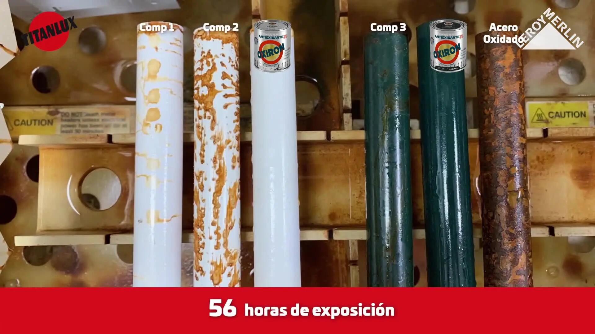 Pintura exterior color negro efecto forja para acero inoxidable, mobiliario de jardín OXIRON brillante 750ml base agua aplicación directa sobre el óxido - 9