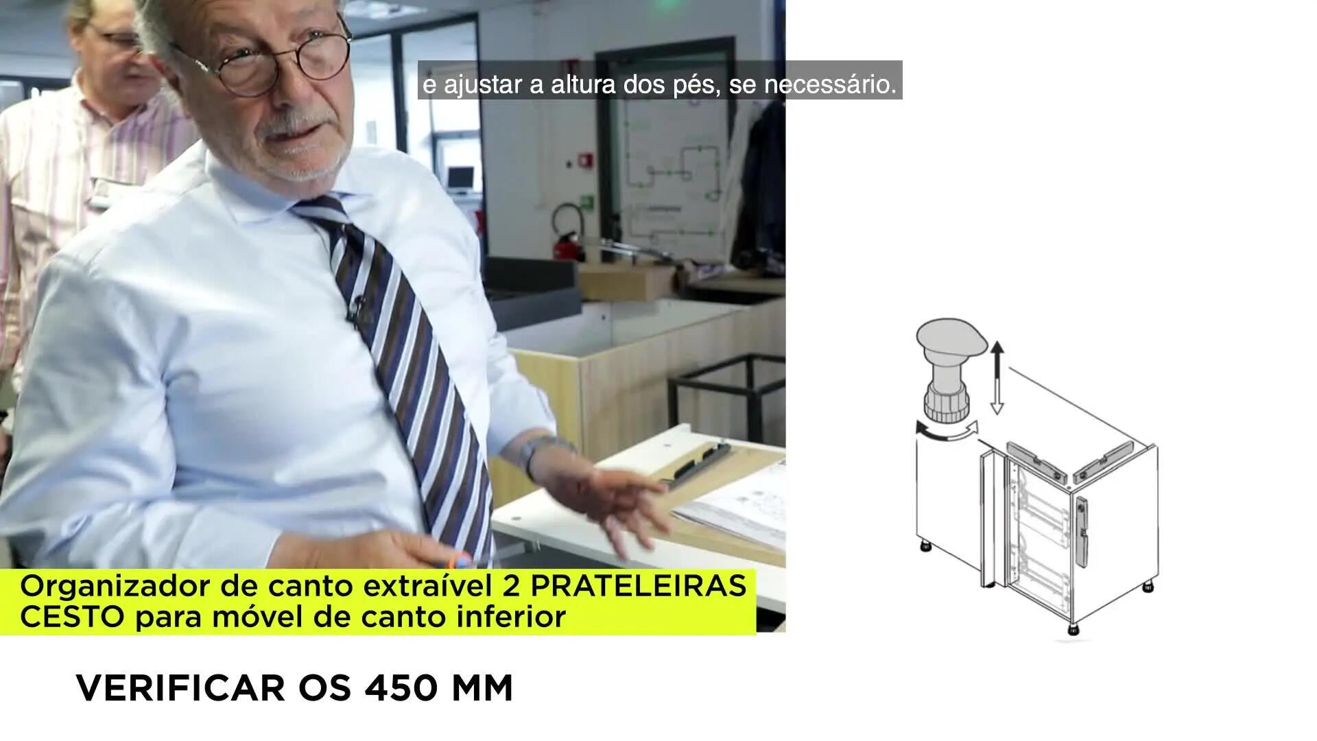 Organizador extraível deslizante 2 prateleira para móvel inferior de canto esquerdo Delinia ID
 - 11