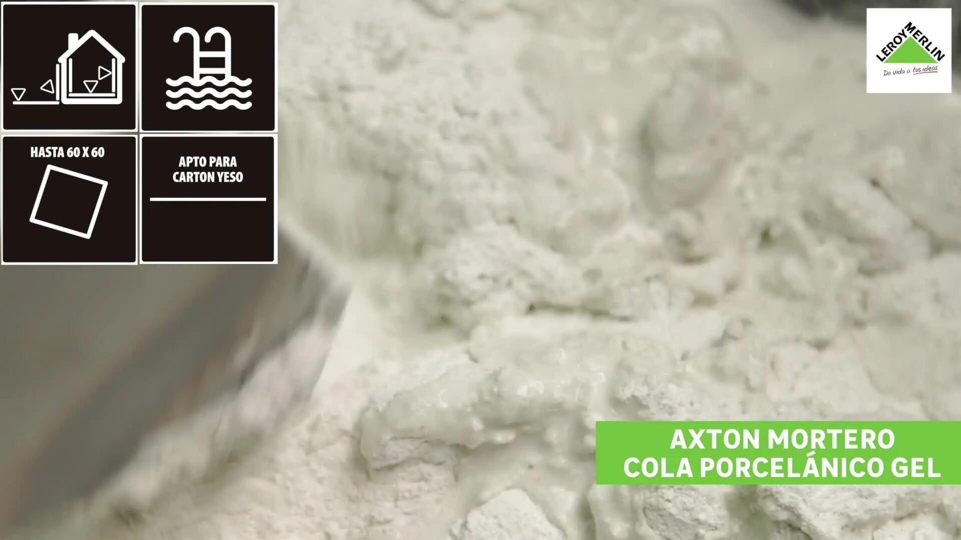 Mortero cola porcelánico gel AXTON blanco 25 kg - 2