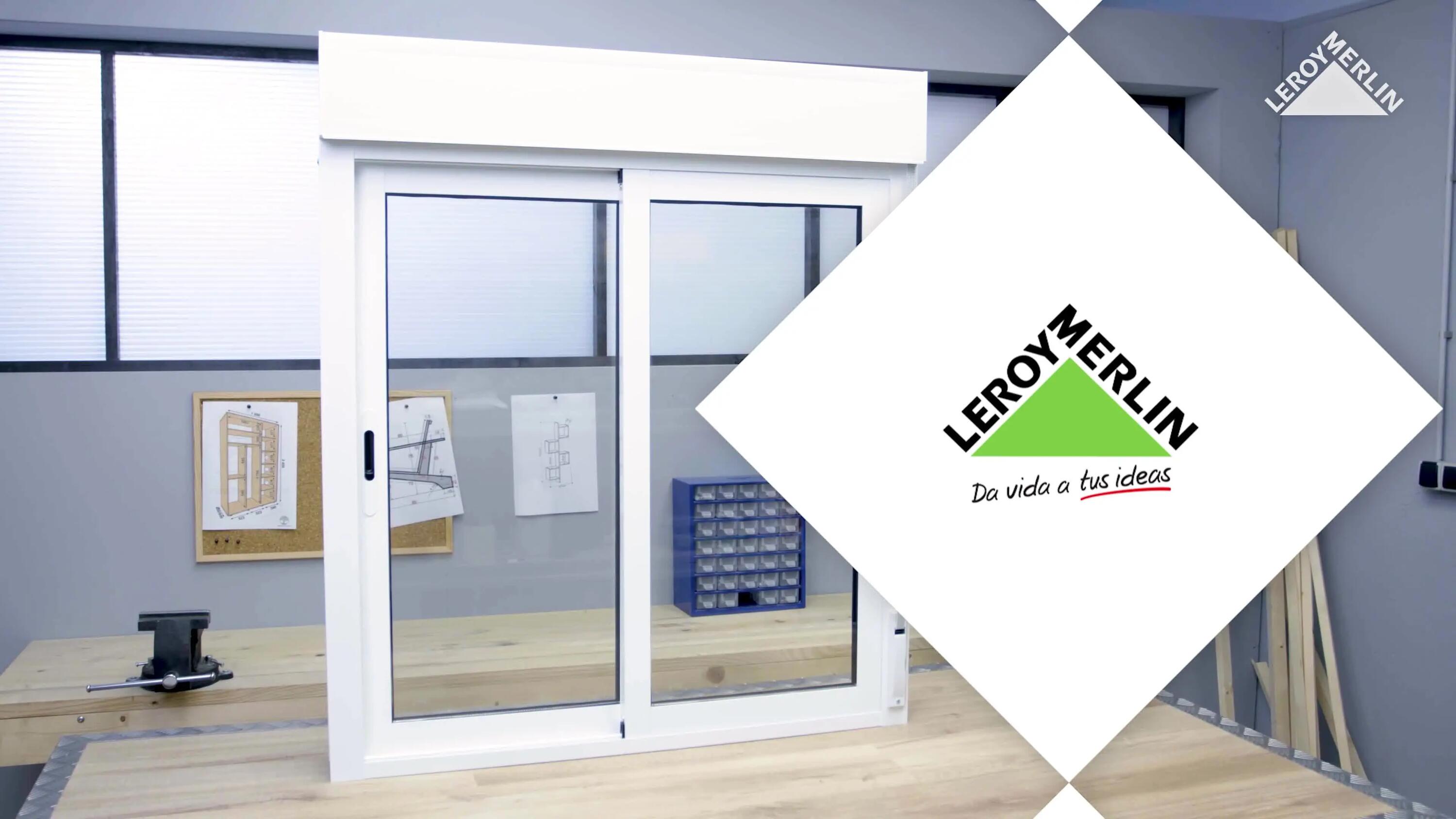 Ventana aluminio 100x115cm corredera blanca Isoxa doble acristalamiento transparente 4/8/4 con persiana - 3