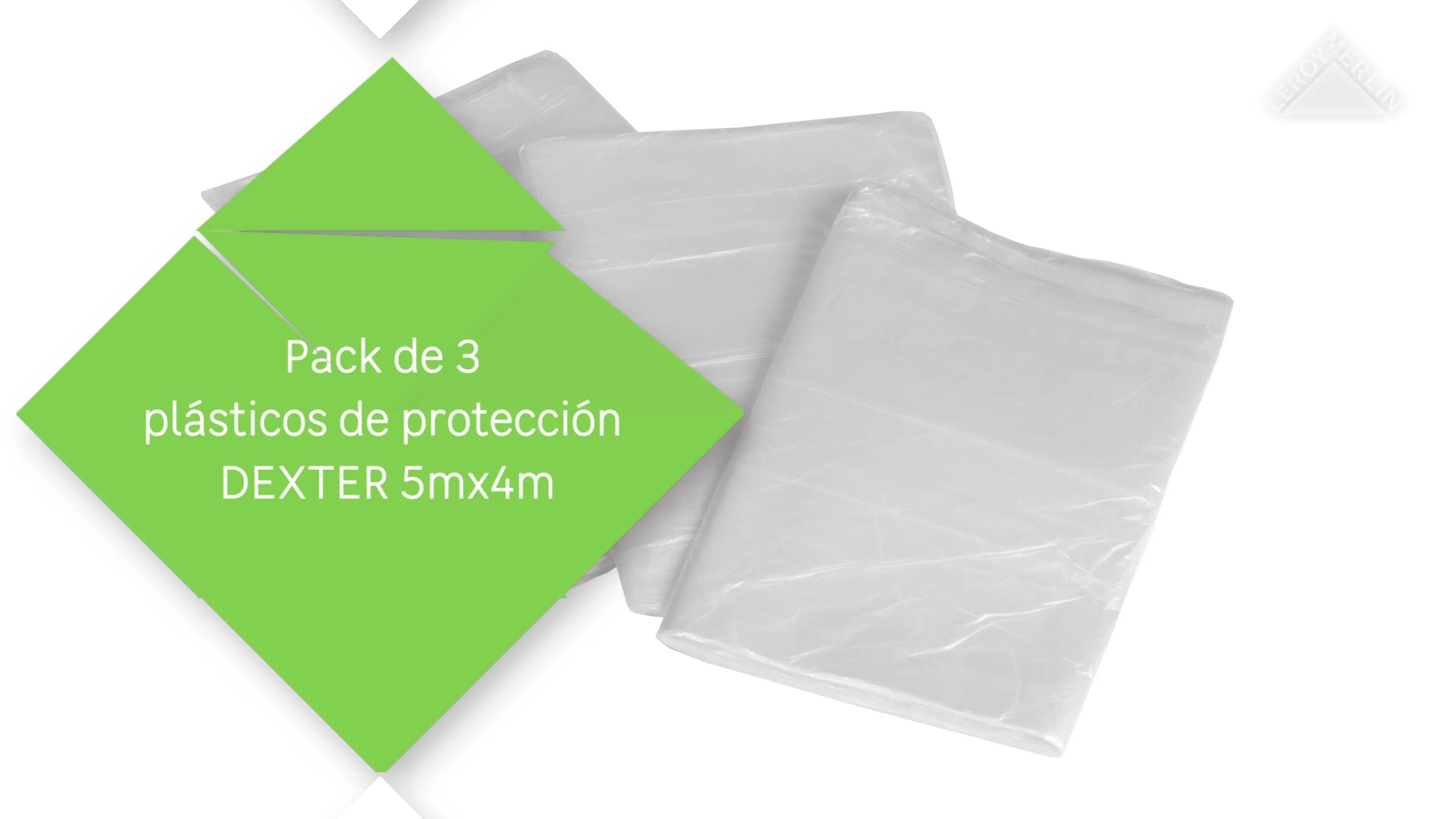 Pack de 3 plásticos de protección DEXTER 5mx4m - 3