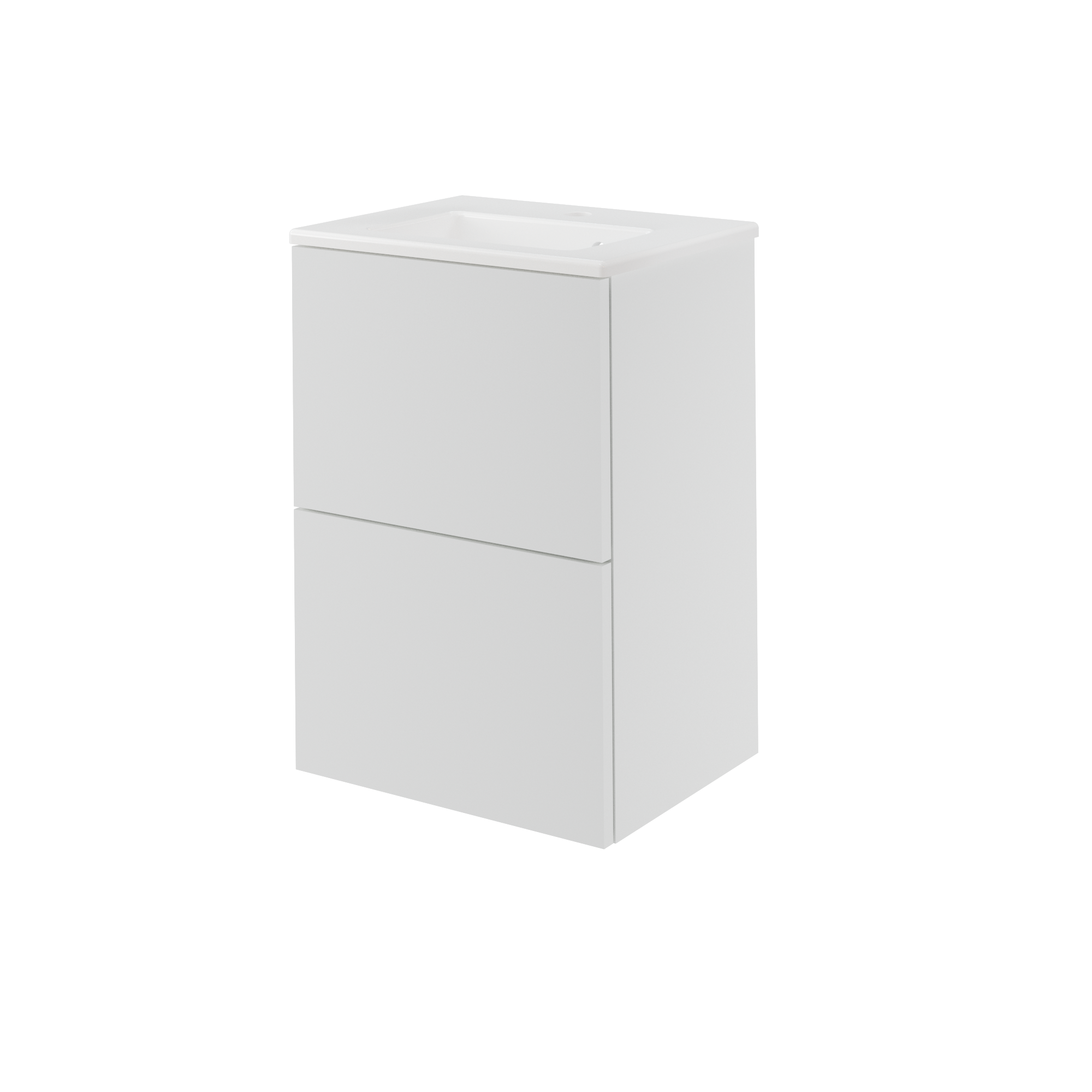 Plan vasque simple Moon Céramique blanc l.46 x P.35 cm - 6