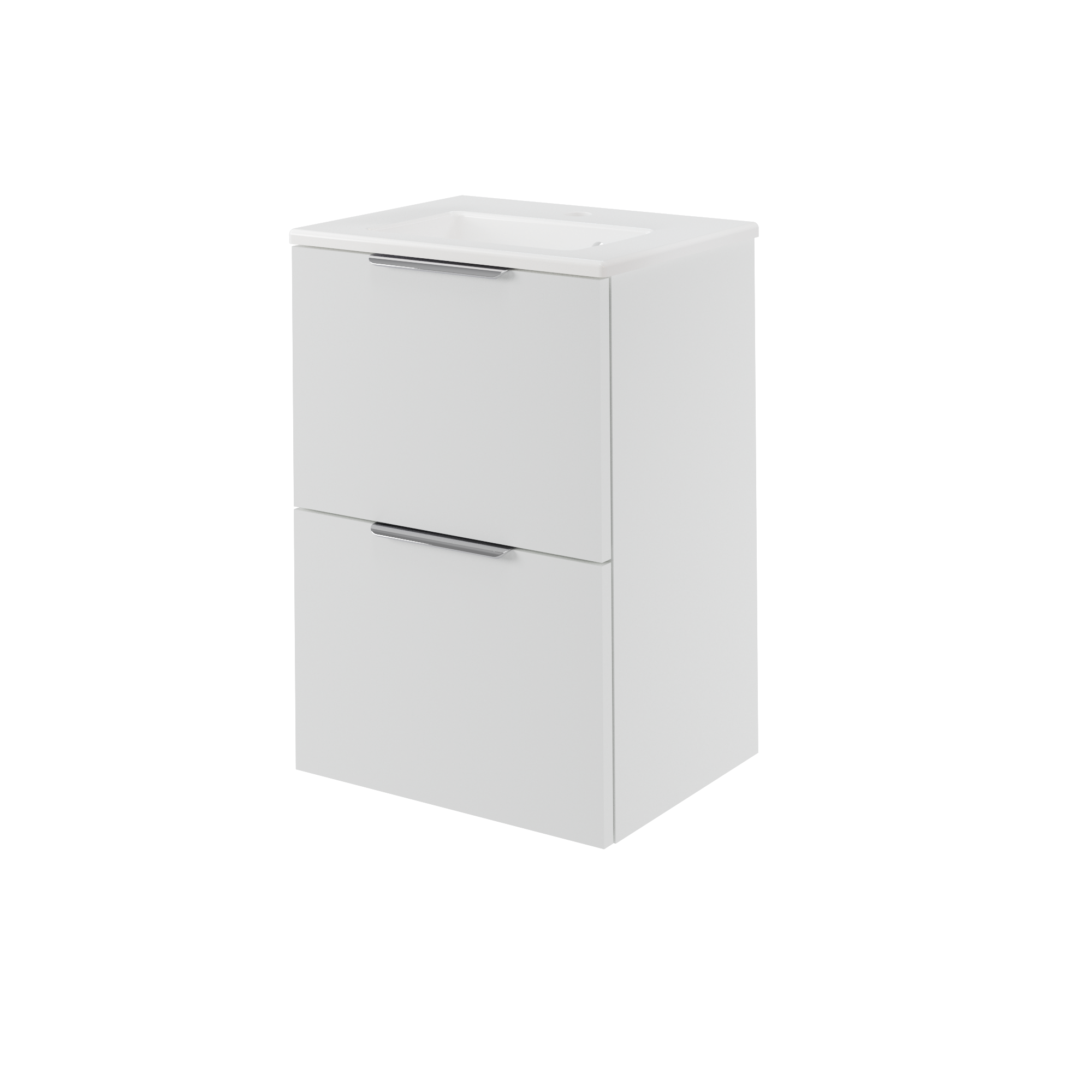 Plan vasque simple Moon Céramique blanc l.46 x P.35 cm - 3