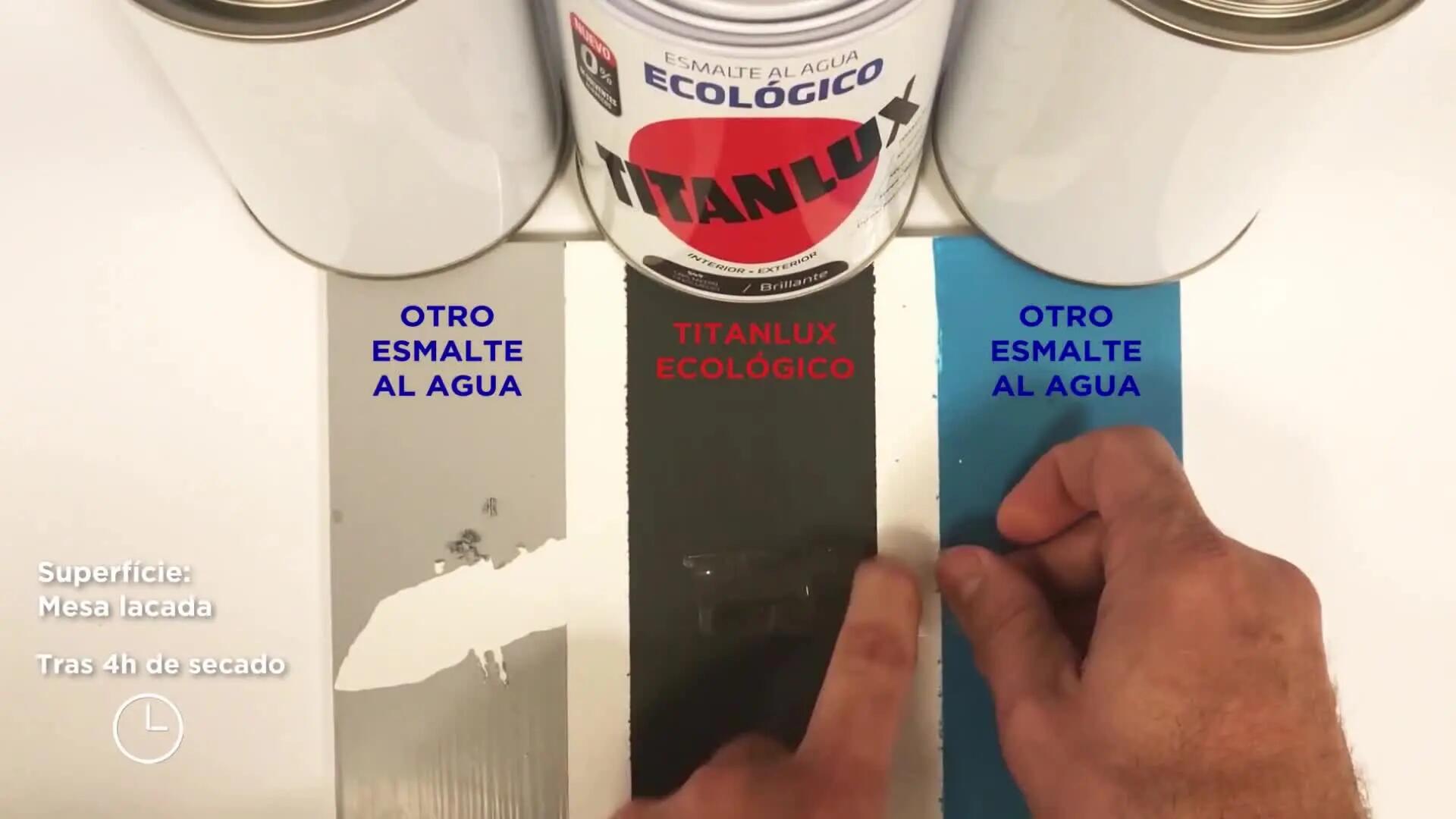 Esmalte de interior ecológico TITANLUX color blanco satinado 750ml para puertas, ventanas, radiadores y muebles - 5