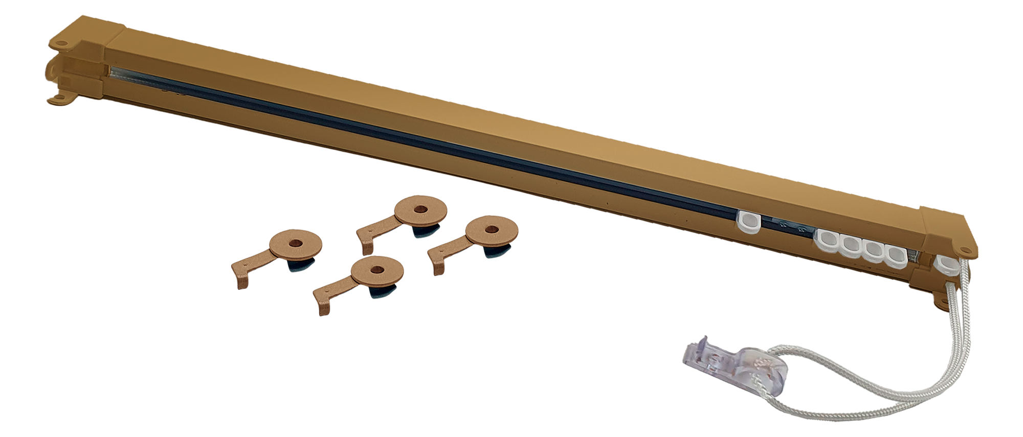 Riel qúo onda perfecta techo cordón 300cm* en dos piezas oro mate