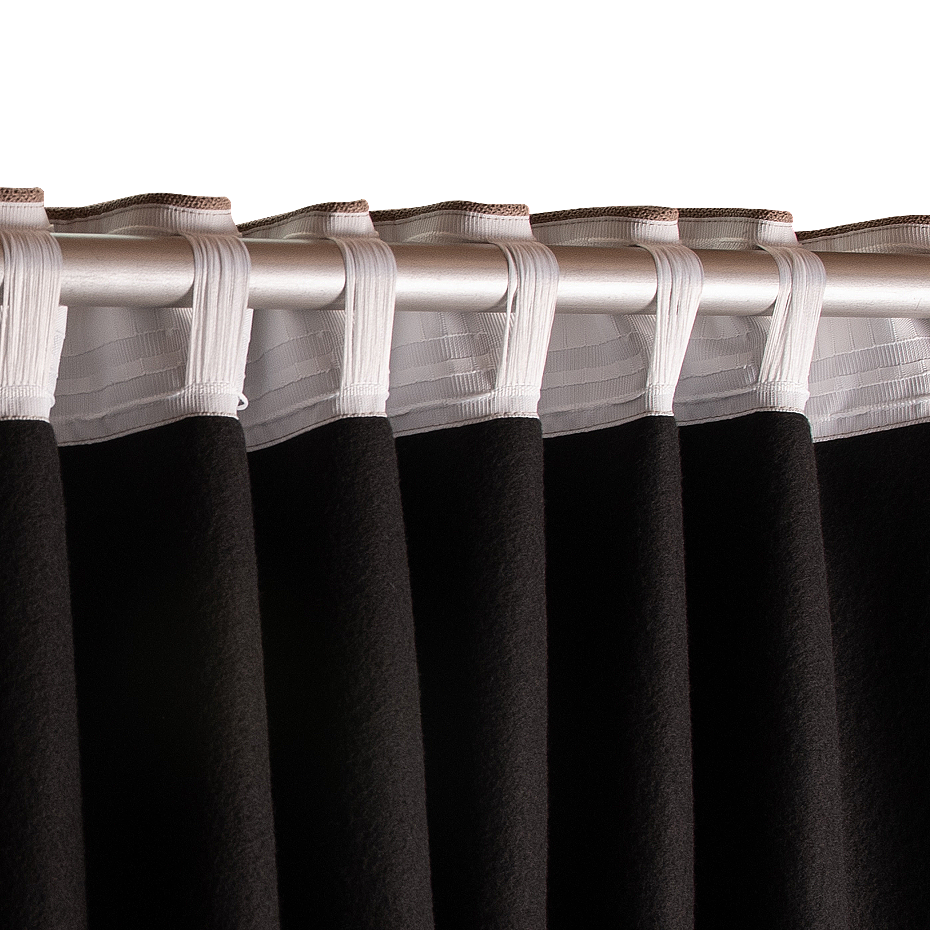 Cortinado fita e/ou presilha térmico Ragnar 200x280cm castanho Inspire - 16