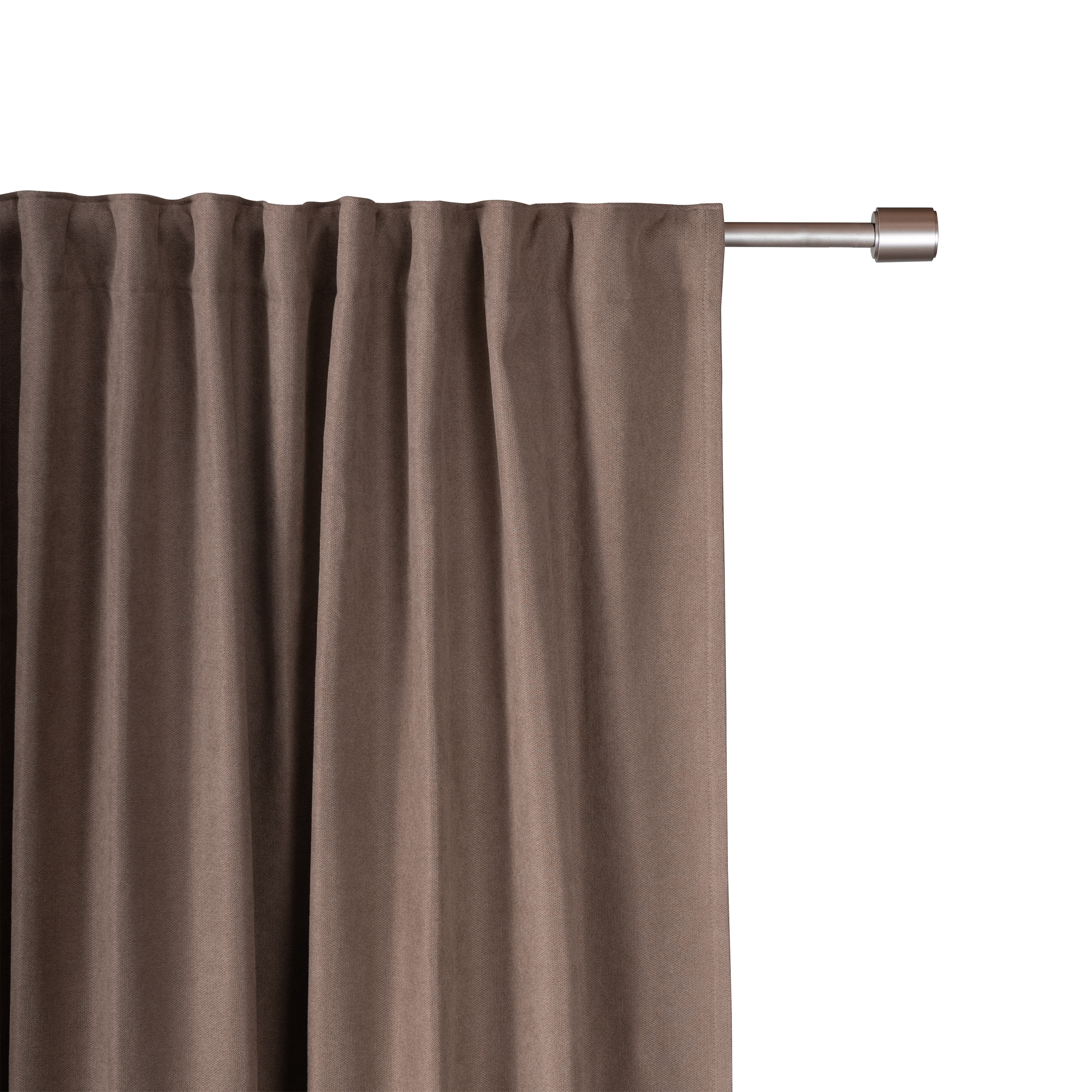 Cortina cinta, trabillas térmica opaca ragnar inspire liso marrón de 200x280cm