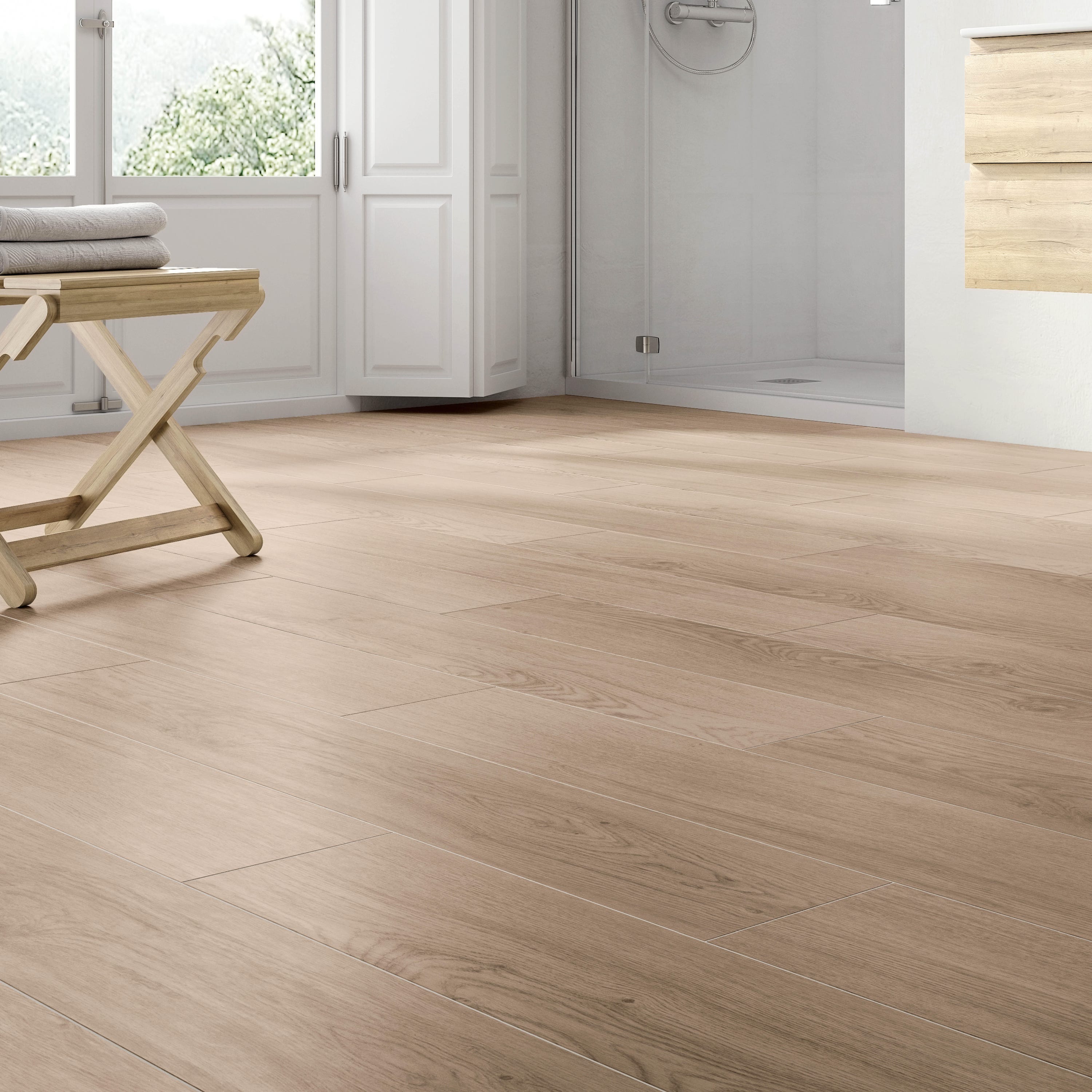 Suelo porcelánico Kala efecto madera natural 20x120 cm C1 | Leroy Merlin