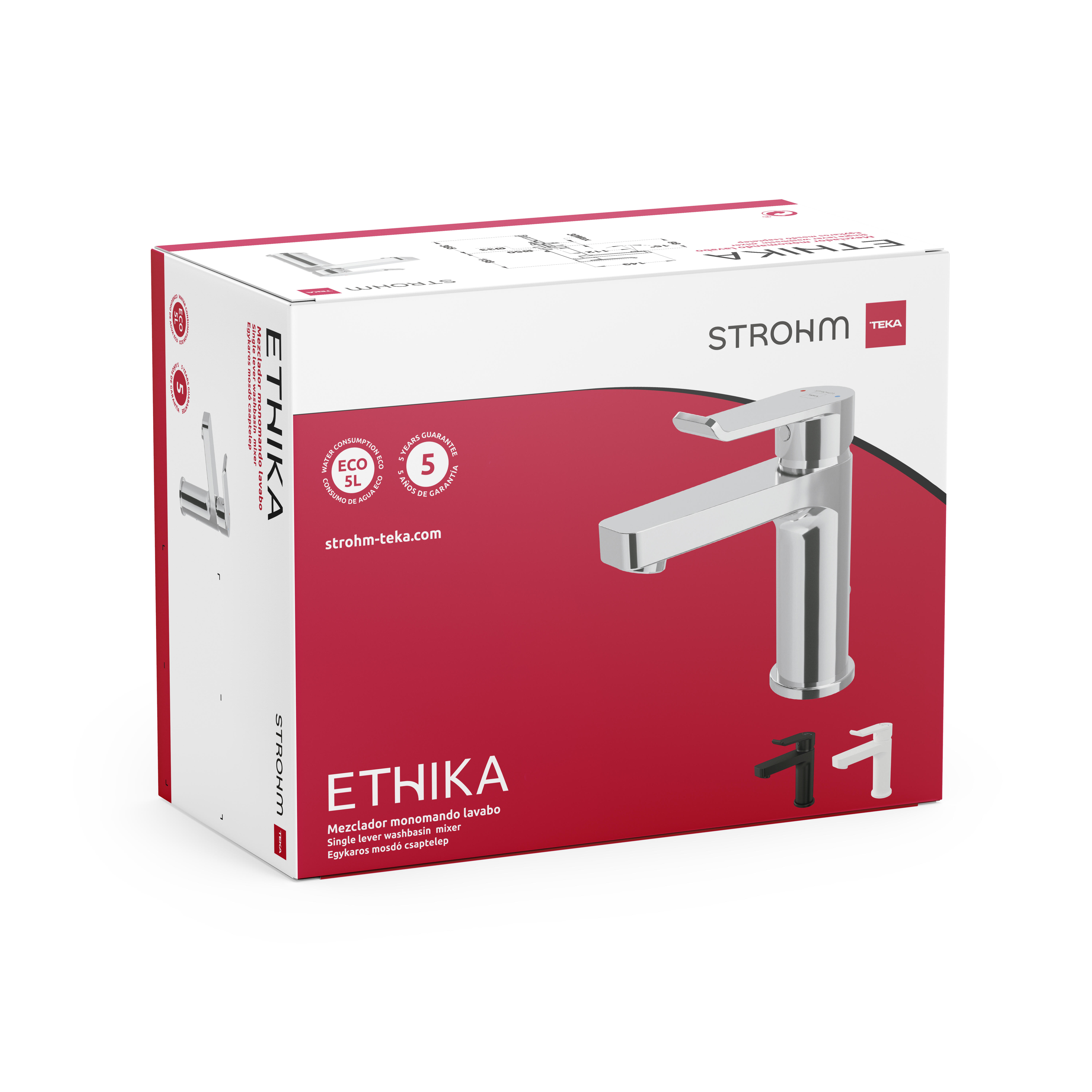 Torneira de lavatório cromado Strohm Ethika - 11