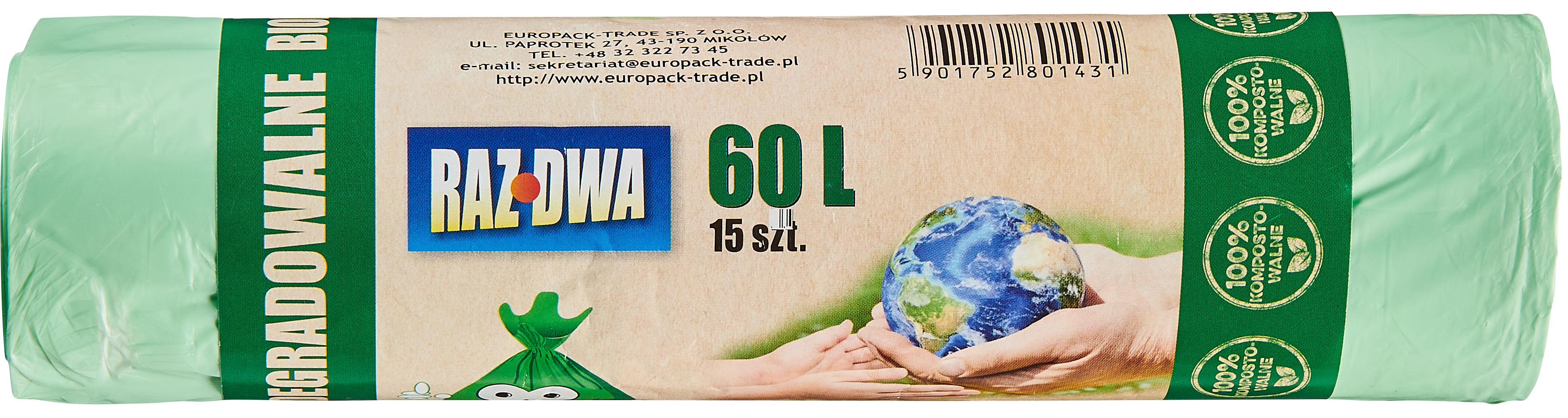 Worki na śmieci 60 l 15 szt. Malwo - 2