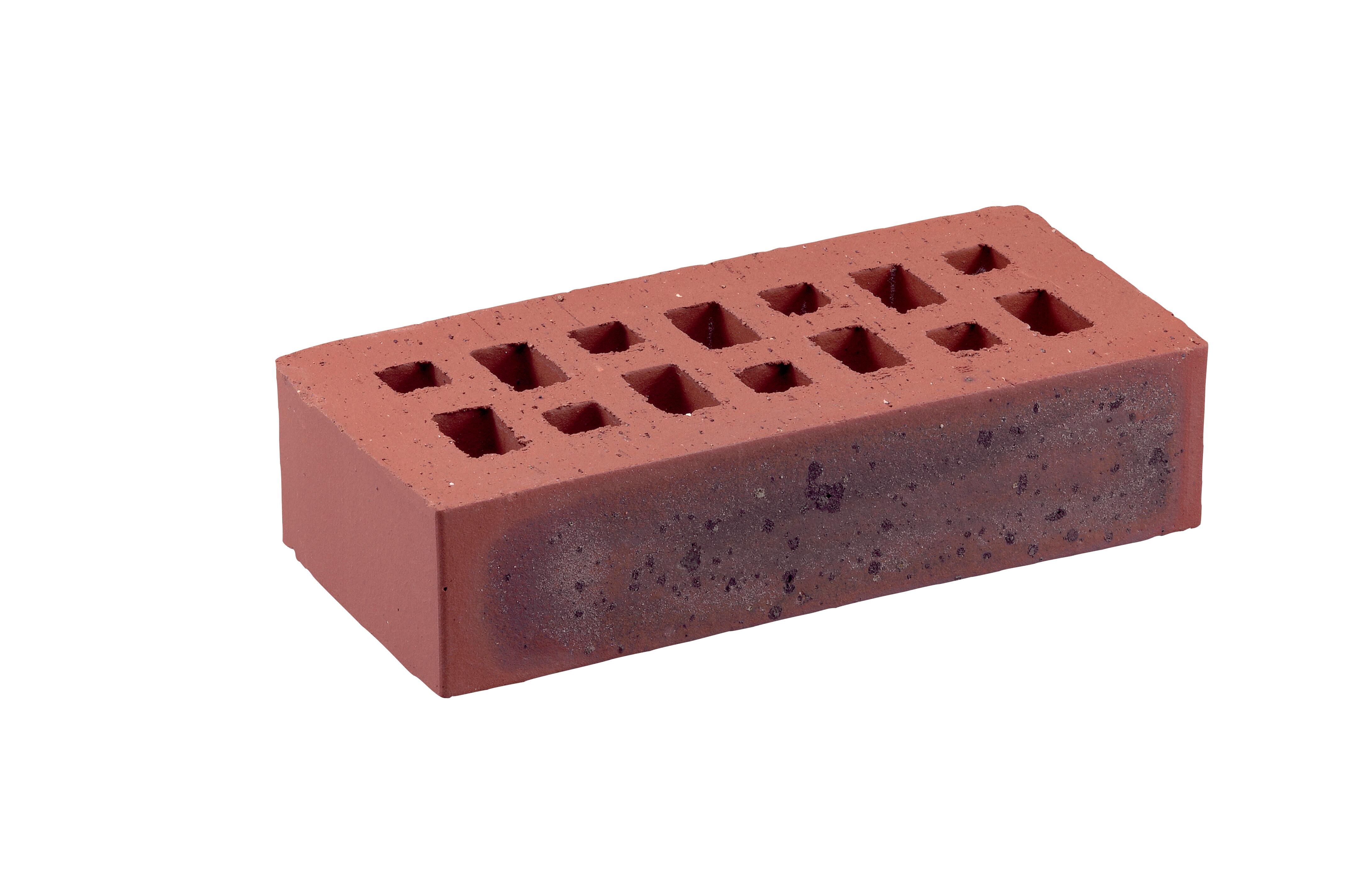 Brique perforee lisse terrae rose flamme | Leroy Merlin