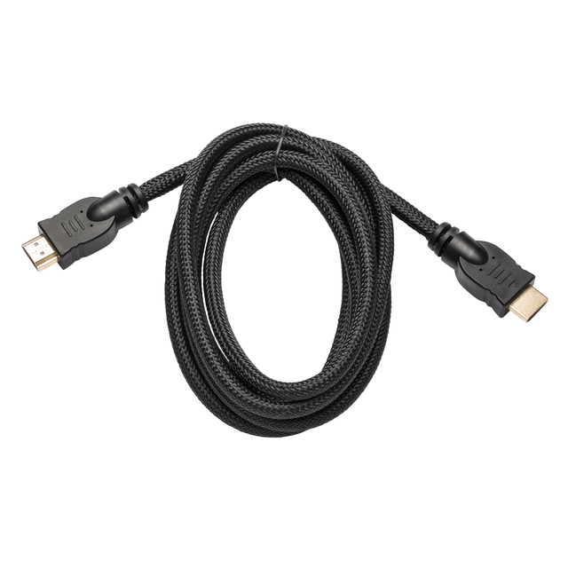Câble HDMI 2.0 textile, 2m, noir, Lexman
