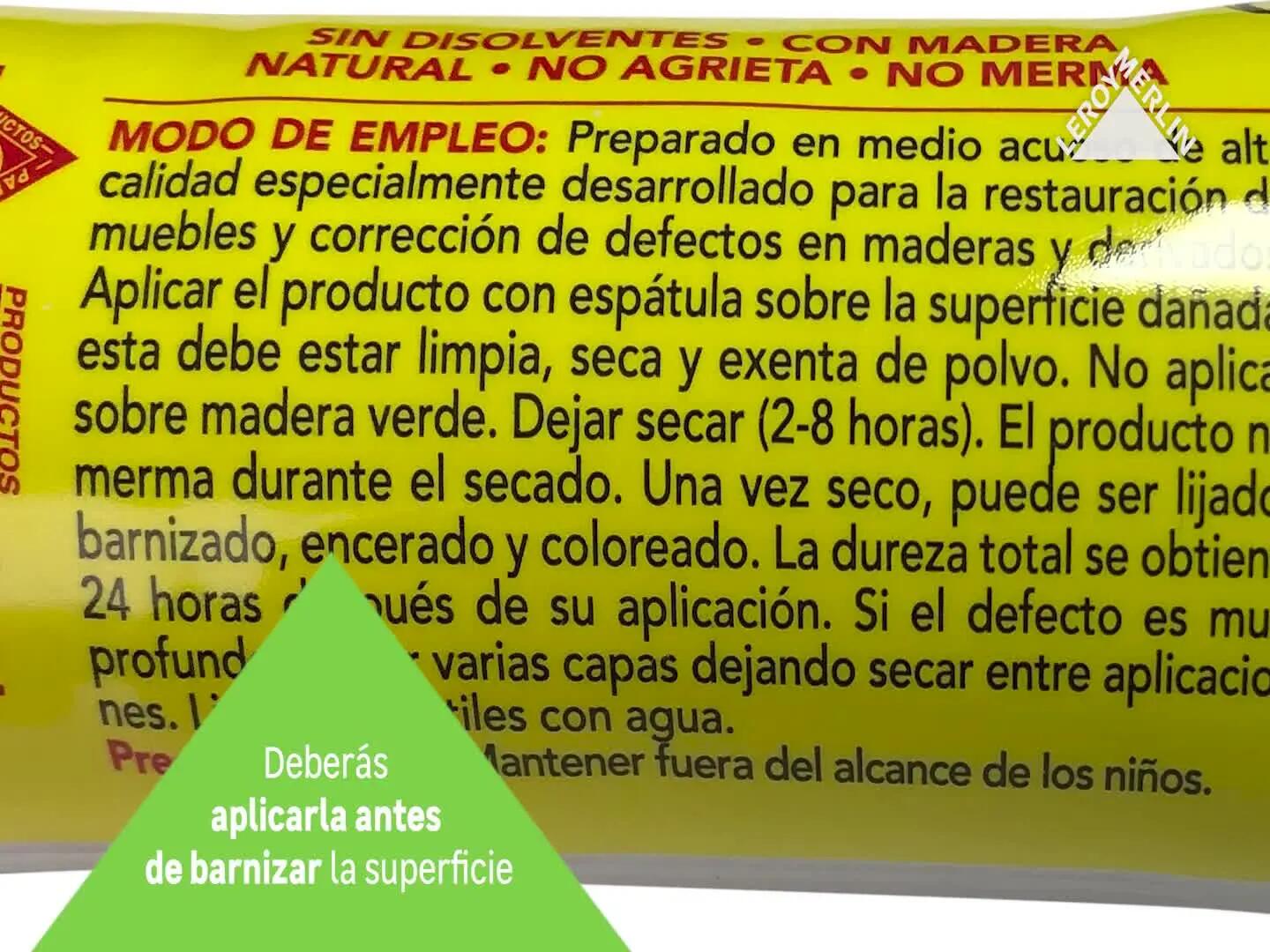 Masilla madera al agua PROMADE 120 gr roble - 3