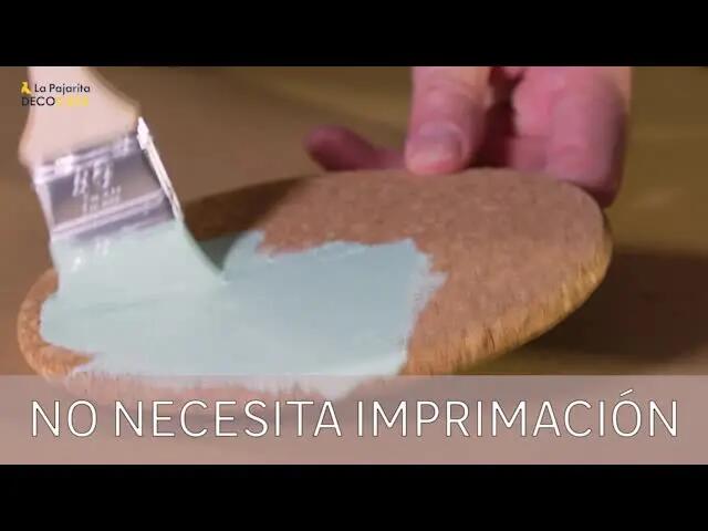 Pintura a la tiza LA PAJARITA en color beige mate para aplicar sobre MDF, madera, resina, yeso, papel, terracota, contrachapado, cartón, arcilla 250 ml - 8