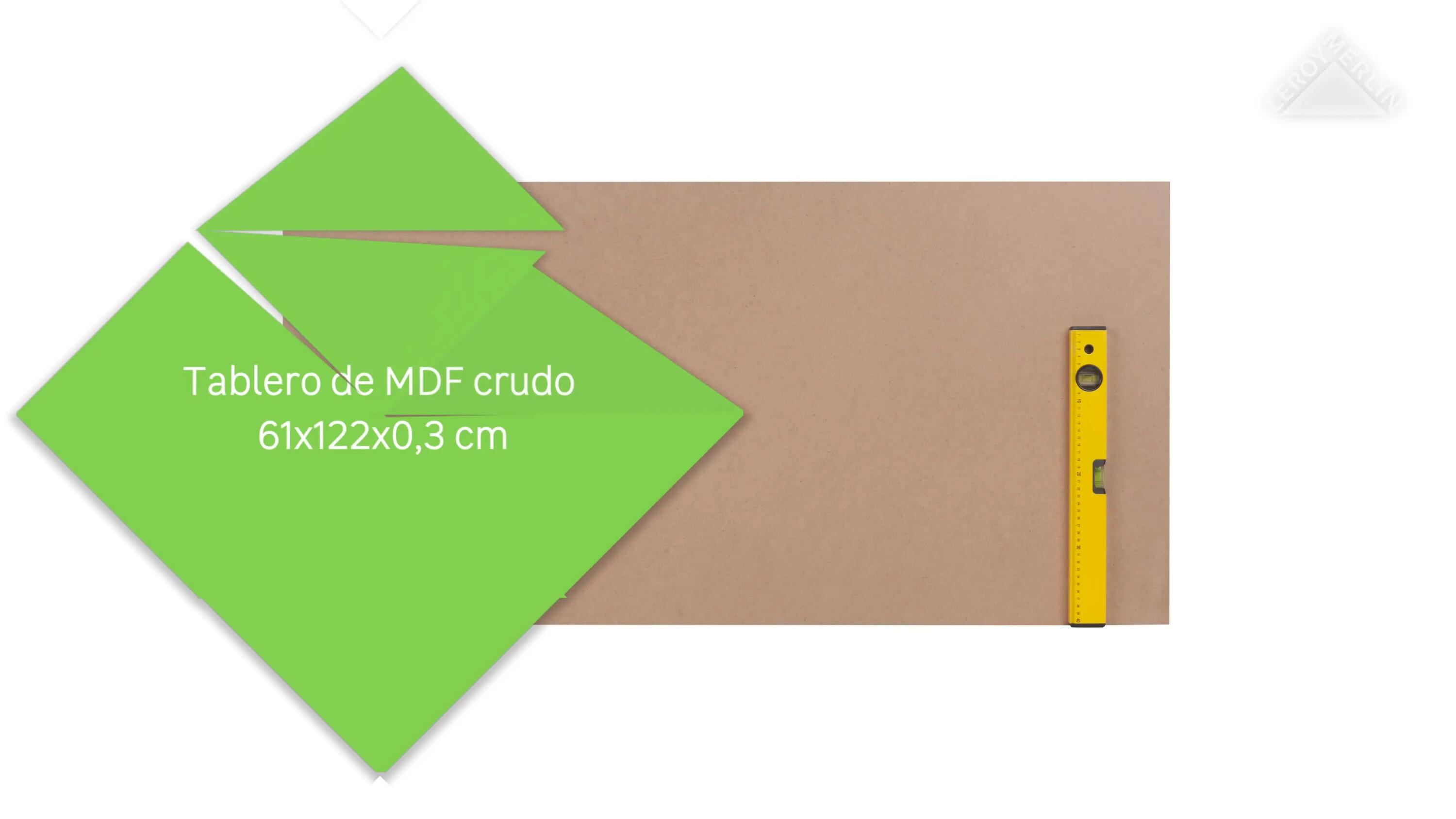 Tablero de HDF crudo 61x122x0,3 cm (anchoxaltoxgrosor) - 3