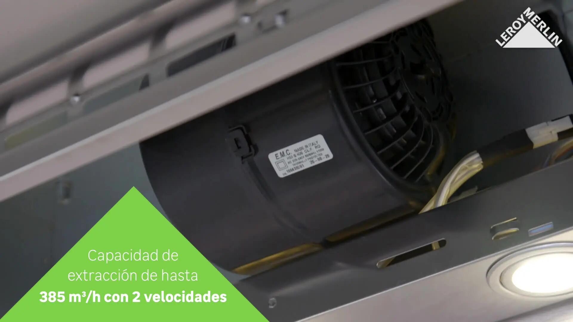 Campana telescópica TEKA CNL 6415 con 2 velocidades 60 cm 385 m/h inox clase A  - 3