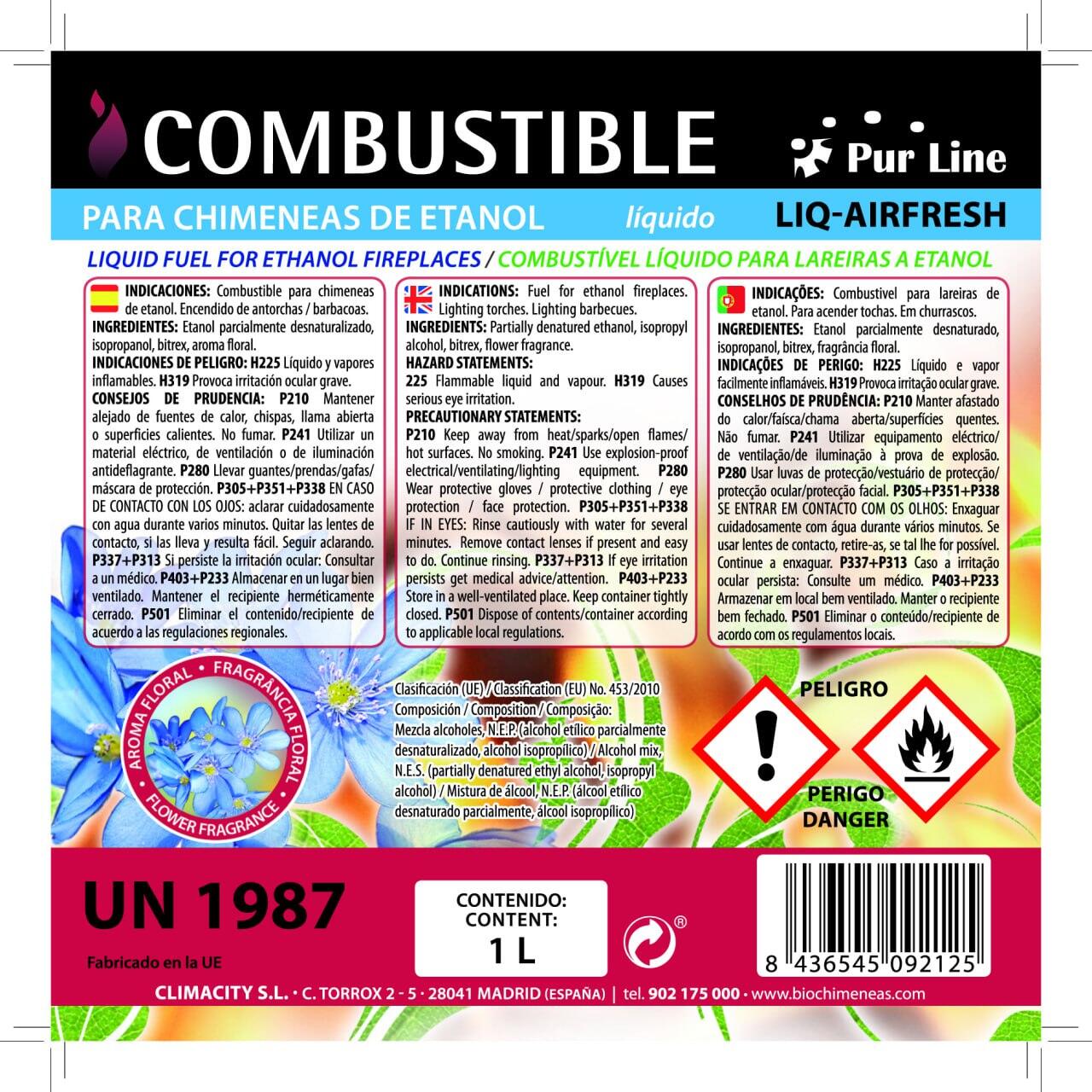 Bioetanol para lareiras AROMA FLORAL 1 L - 5
