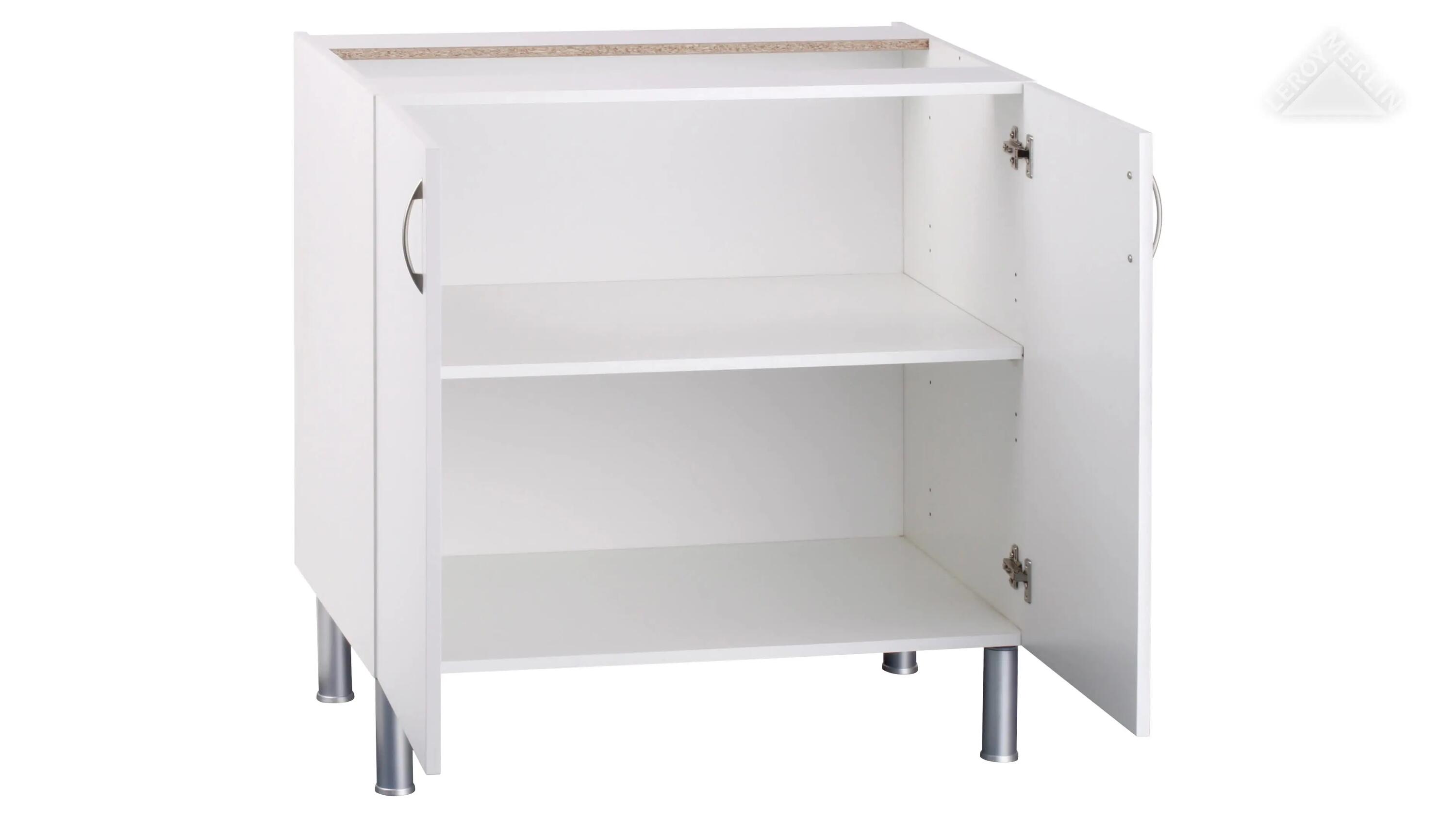 Móvel inferior com 2 portas branco mate 80x56x70 cm Basic
 - 3