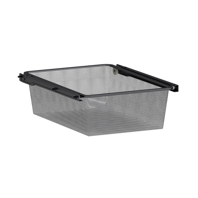 Panier coulissant pour caisson SPACEO Evo'M Mesh noir H.14.8 x l.36.8 x P.48 cm