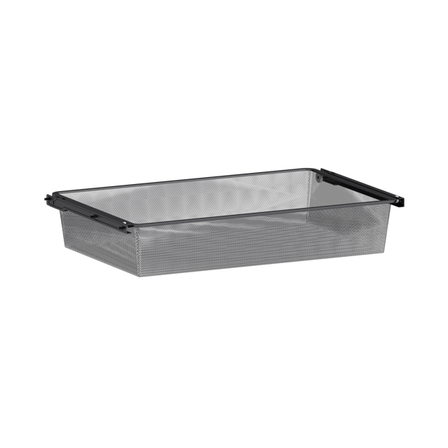 Panier coulissant pour caisson SPACEO Evo'M Mesh noir H.14.8 x l.76.8 x P.48 cm