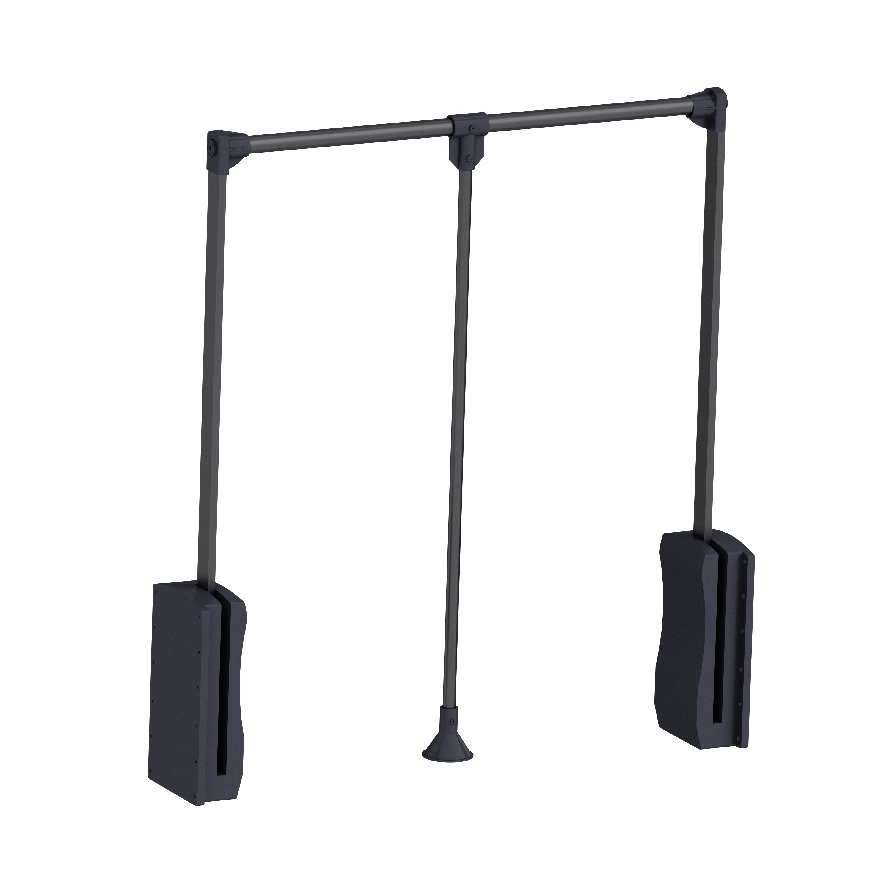 Varão deslizante rebatível preto 40-80 cm Spaceo Evo'M - 2