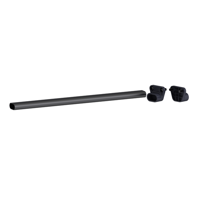 Kit barre de penderie et supports SPACEO Evo'M noir pour caisson L.40 cm