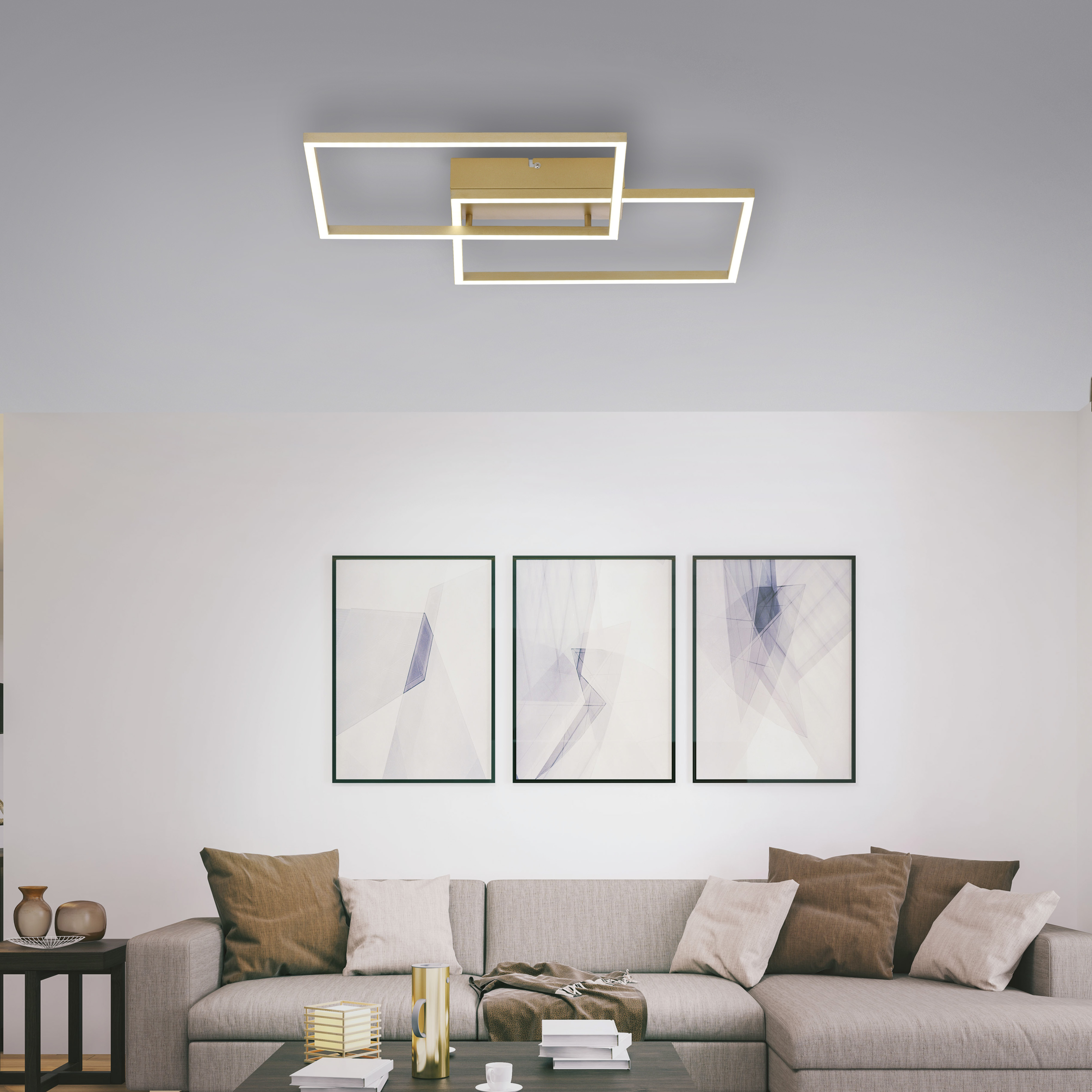 Plafón iven led 30w color luz regulable con mando latón