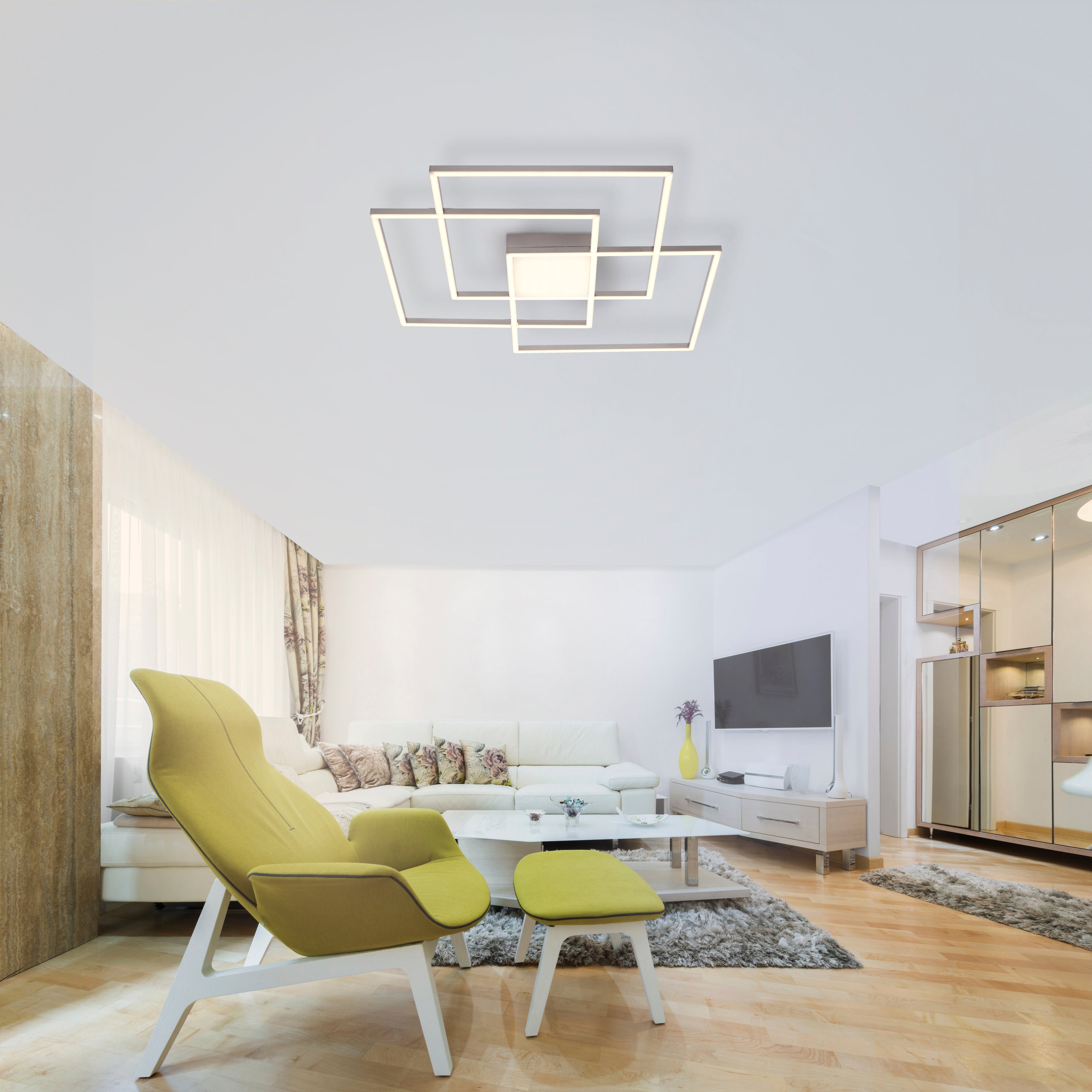 Plafón asmin led 45w color luz regulable con mando