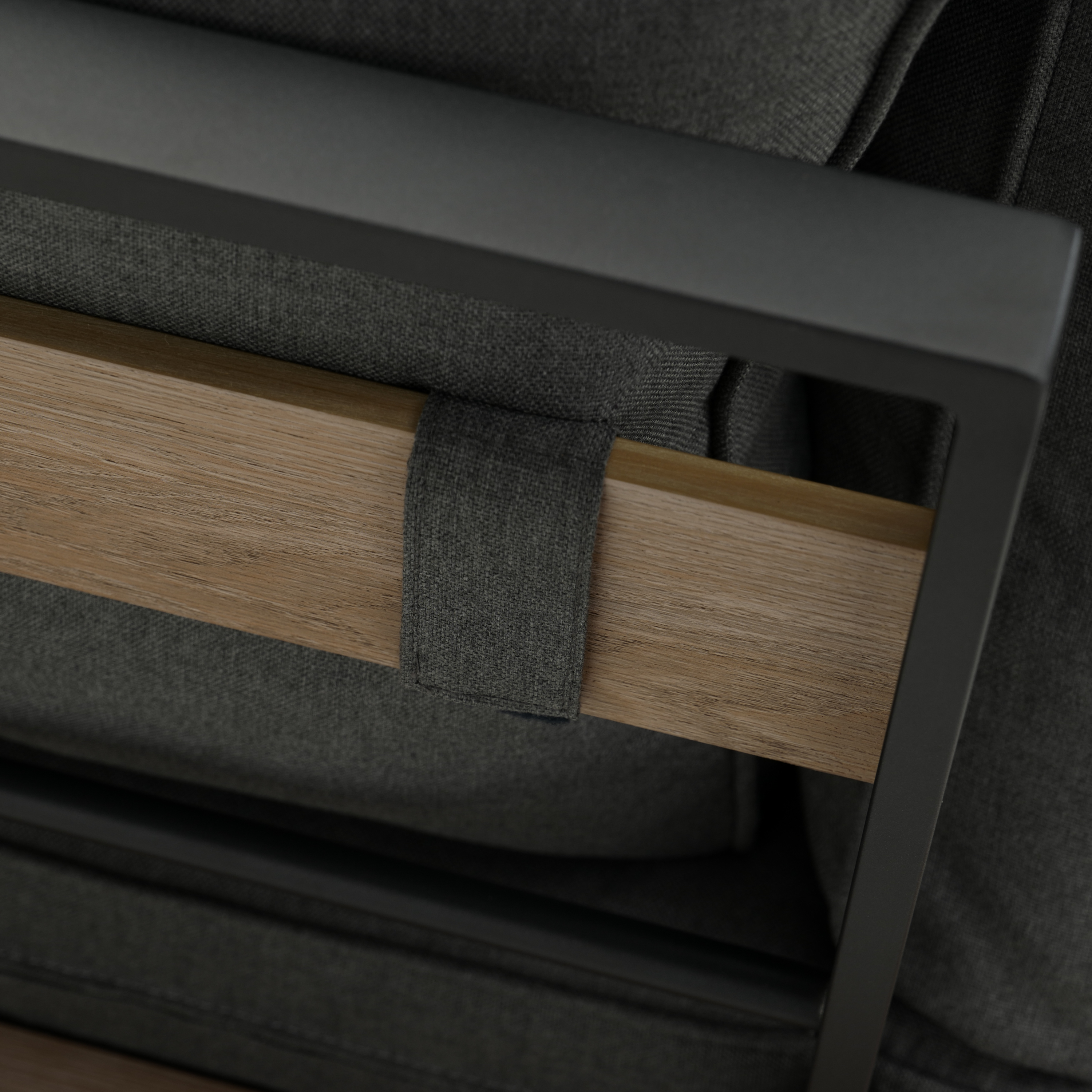 Salon bas d'angle en aluminium gris et polywood Clara NATERIAL - 9