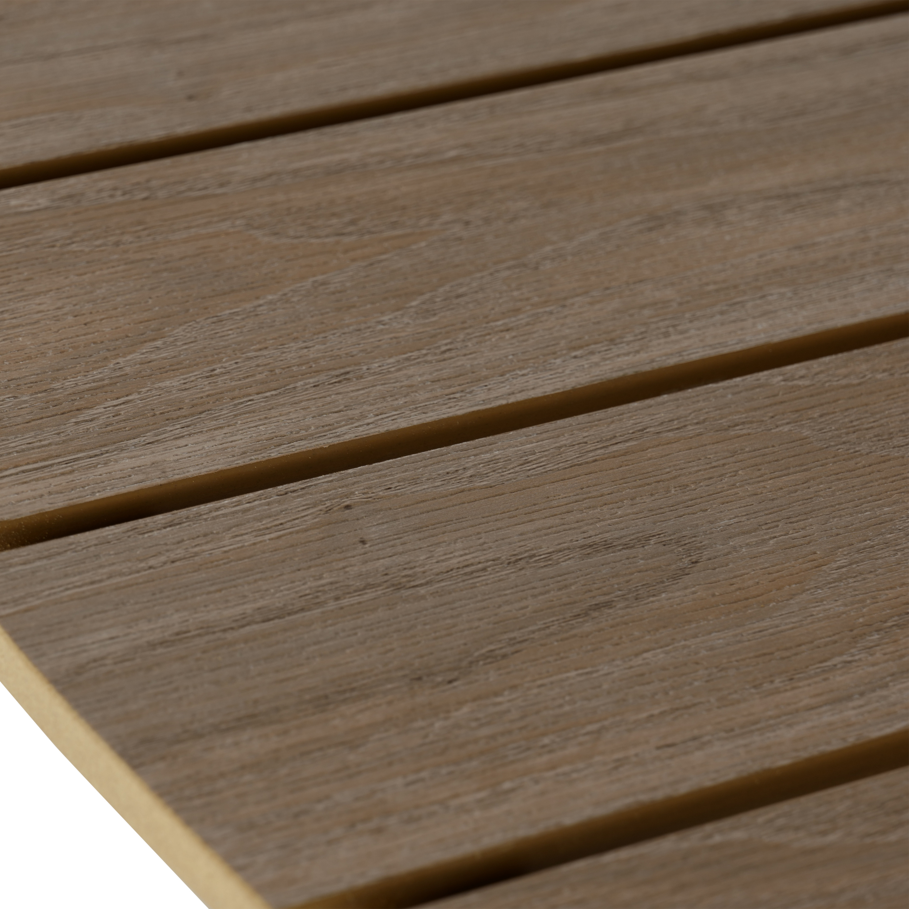 Mesa refeição madeira sintética e alumínio ⌀140 cm cinza escuro Naterial Clara - 3